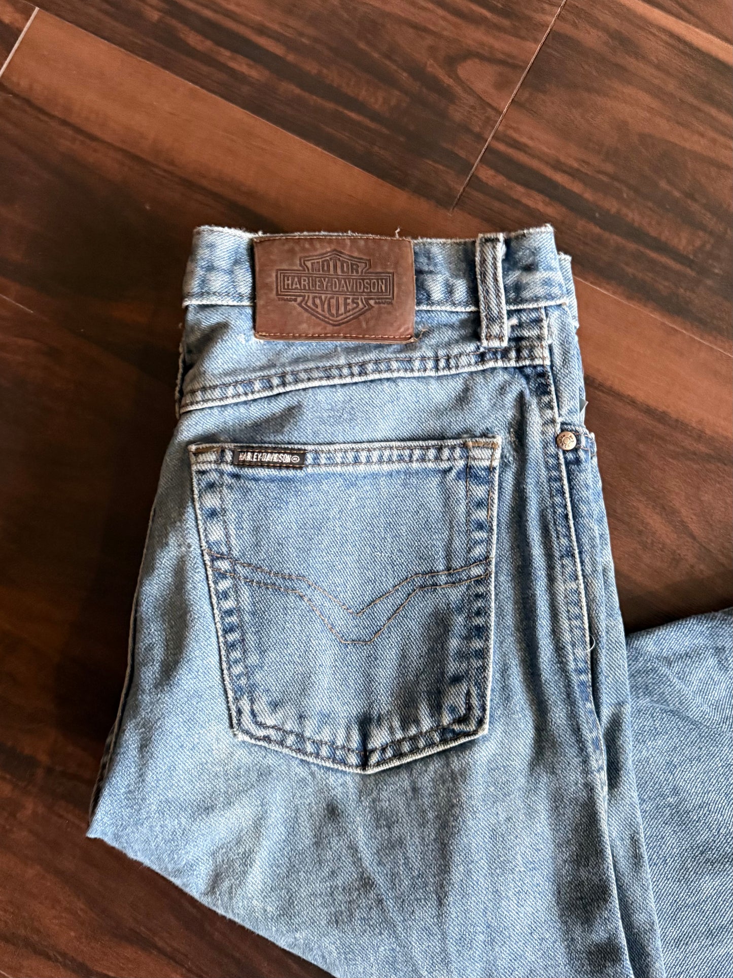 Vintage Harley Davidson Light Wash Denim Jeans- 32x34