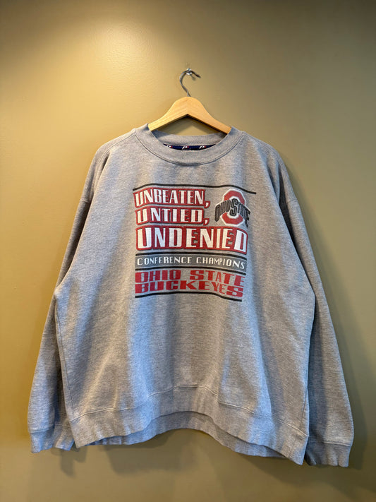 Vintage Ohio State University Buckeyes Undefeated Conference Champions Crewneck Sweatshirt- XXL