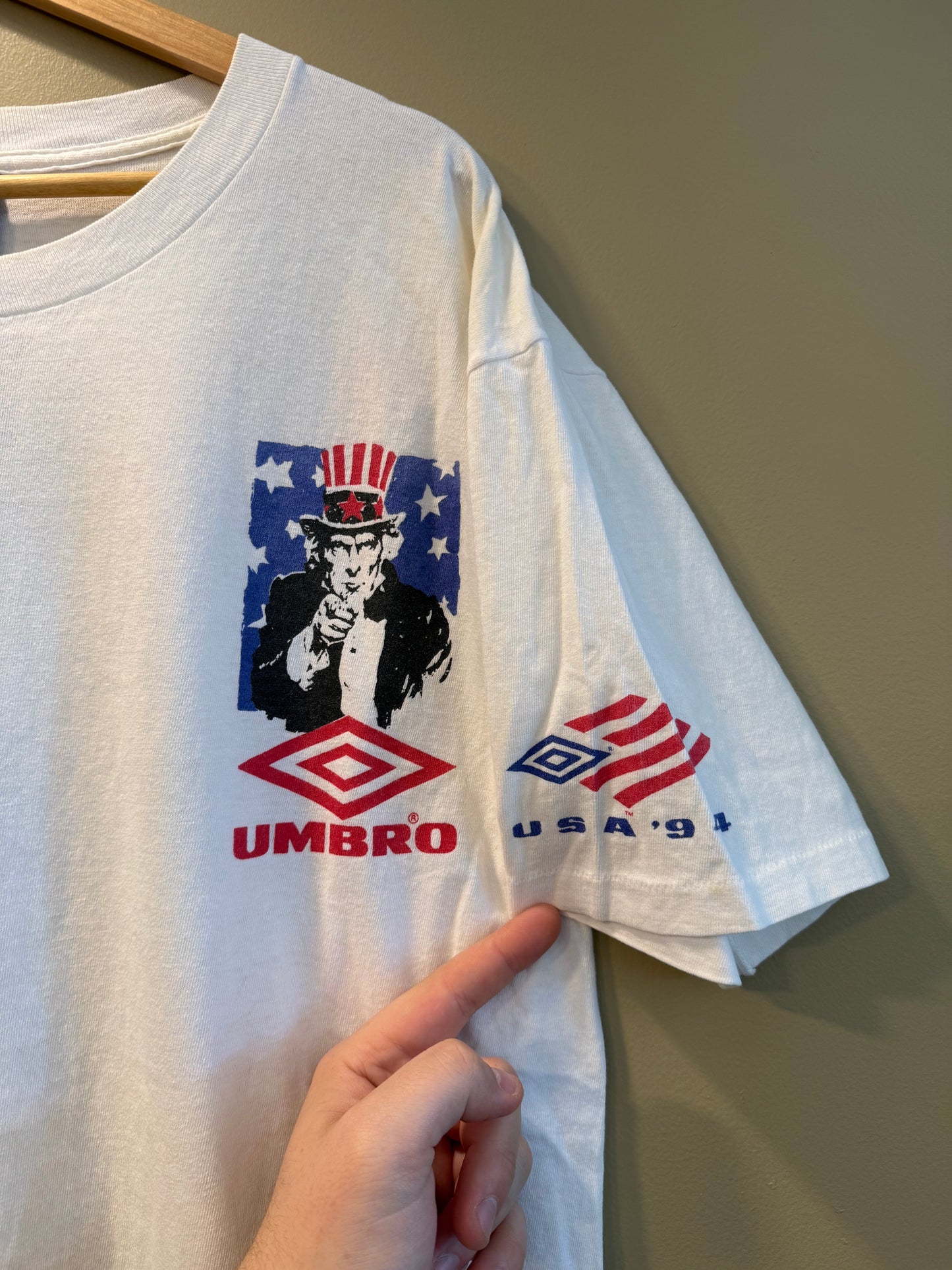 Vintage Umbro World Cup 94 Uncle Sam U.S. National Team T-Shirt- L