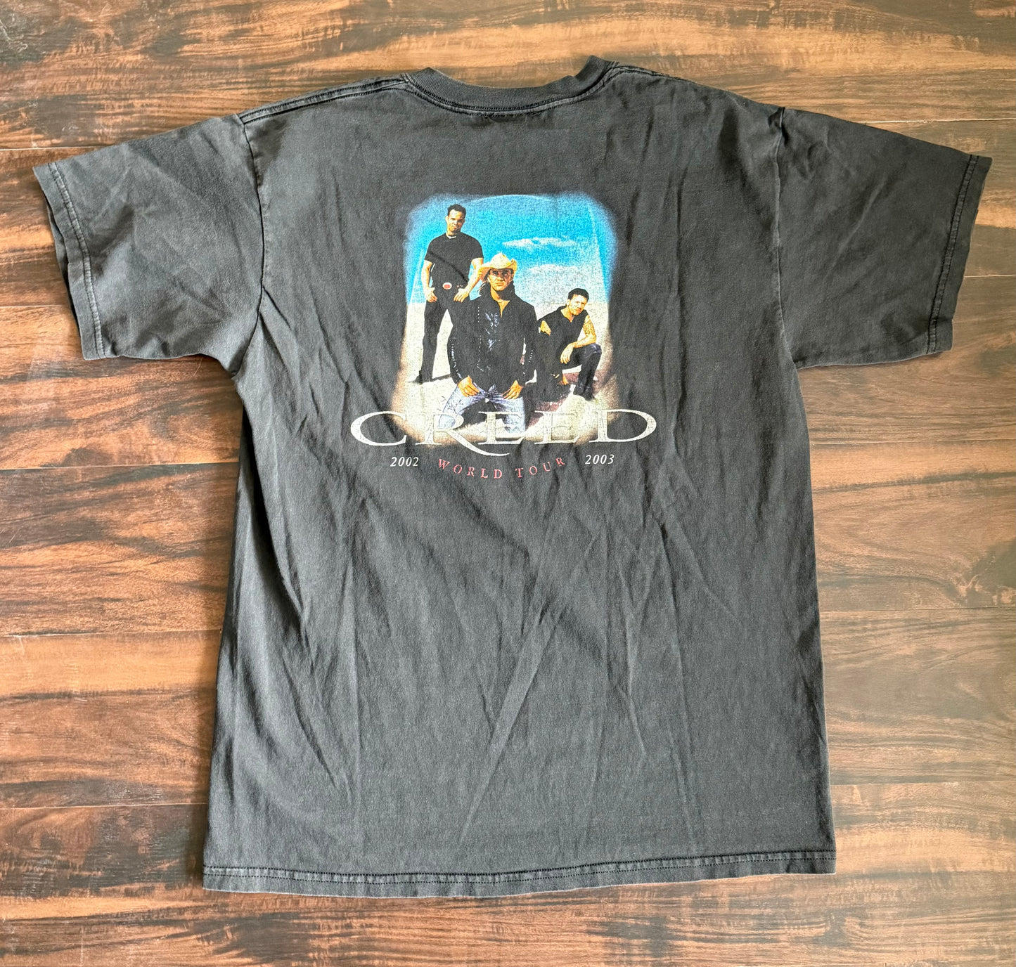 Vintage Creed Weathered World Tour T-Shirt- L