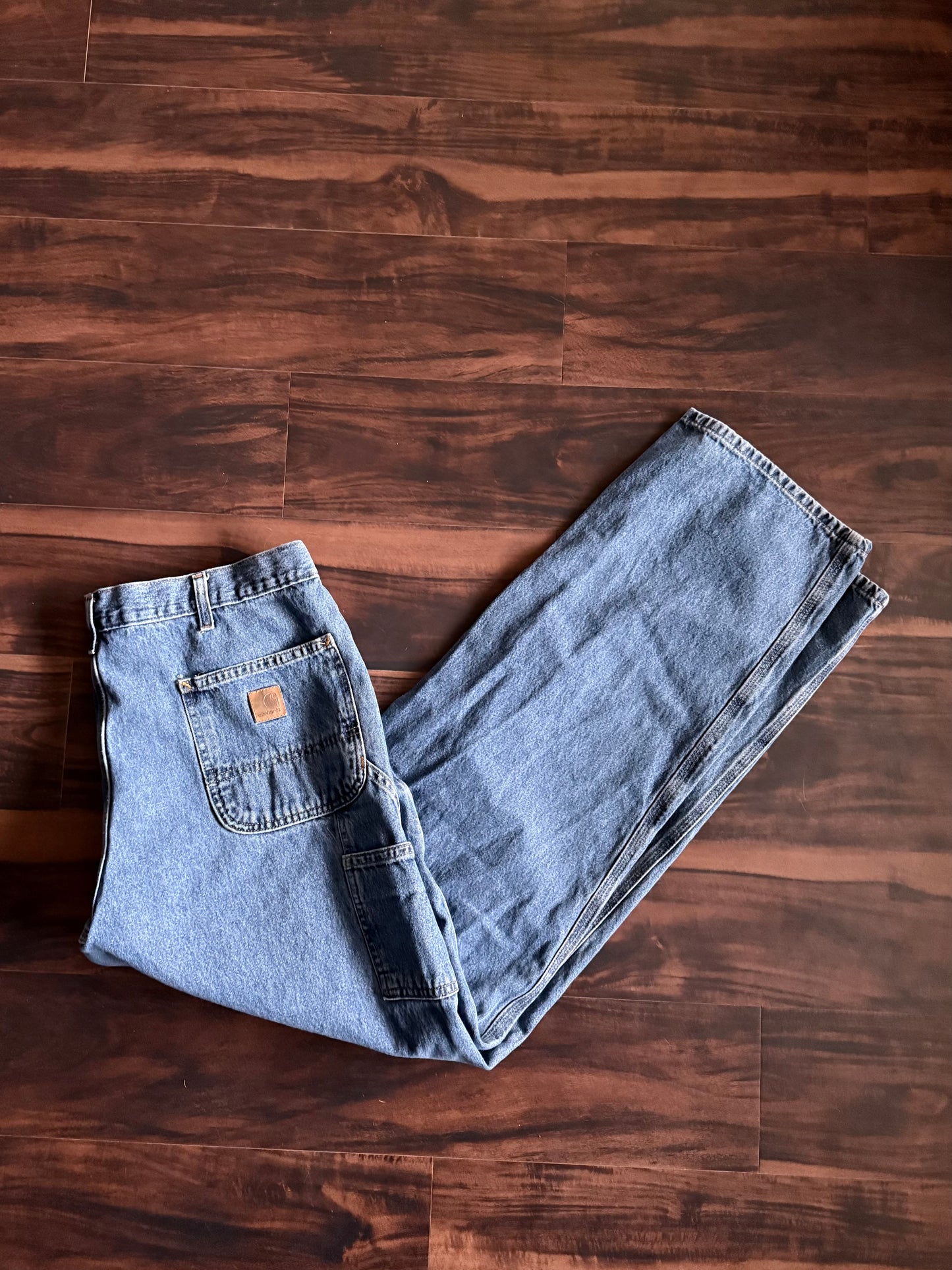 Vintage Carhartt Carpenter Blue Denim Jeans- 37x34