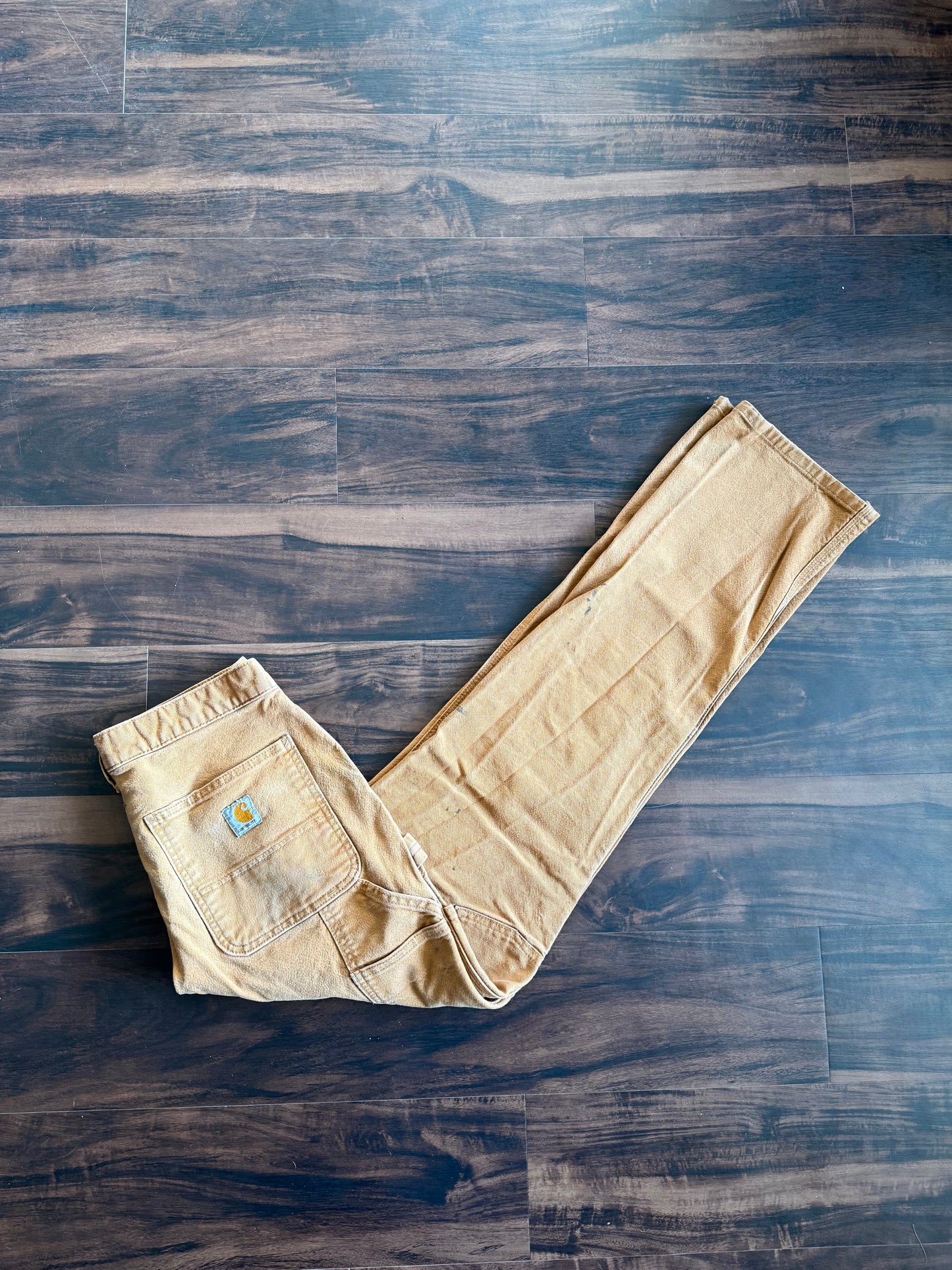 Vintage Carhartt Tan Double Knee Canvas Carpenter Pants- 31x33