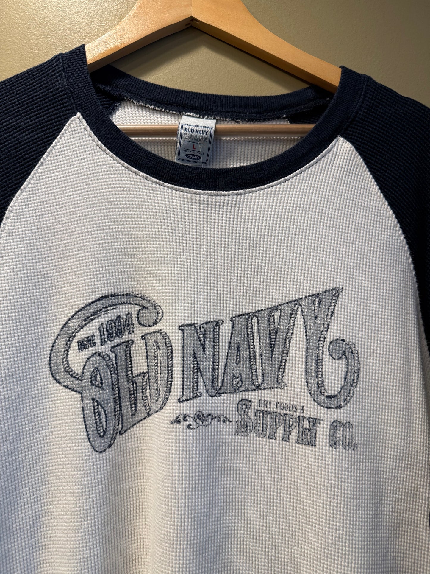 Vintage Y2K Old Navy Supply Co. Thermal T-Shirt- L