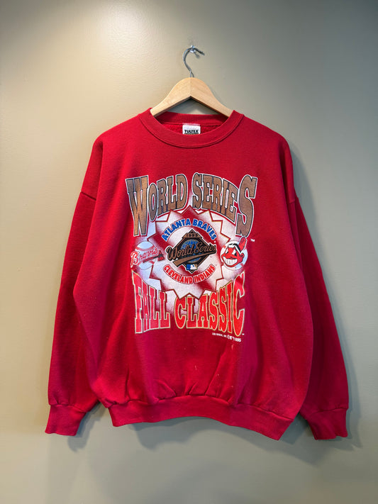 Vintage Cleveland Indians 1995 World Series Fall Classic Crewneck Sweatshirt- XL