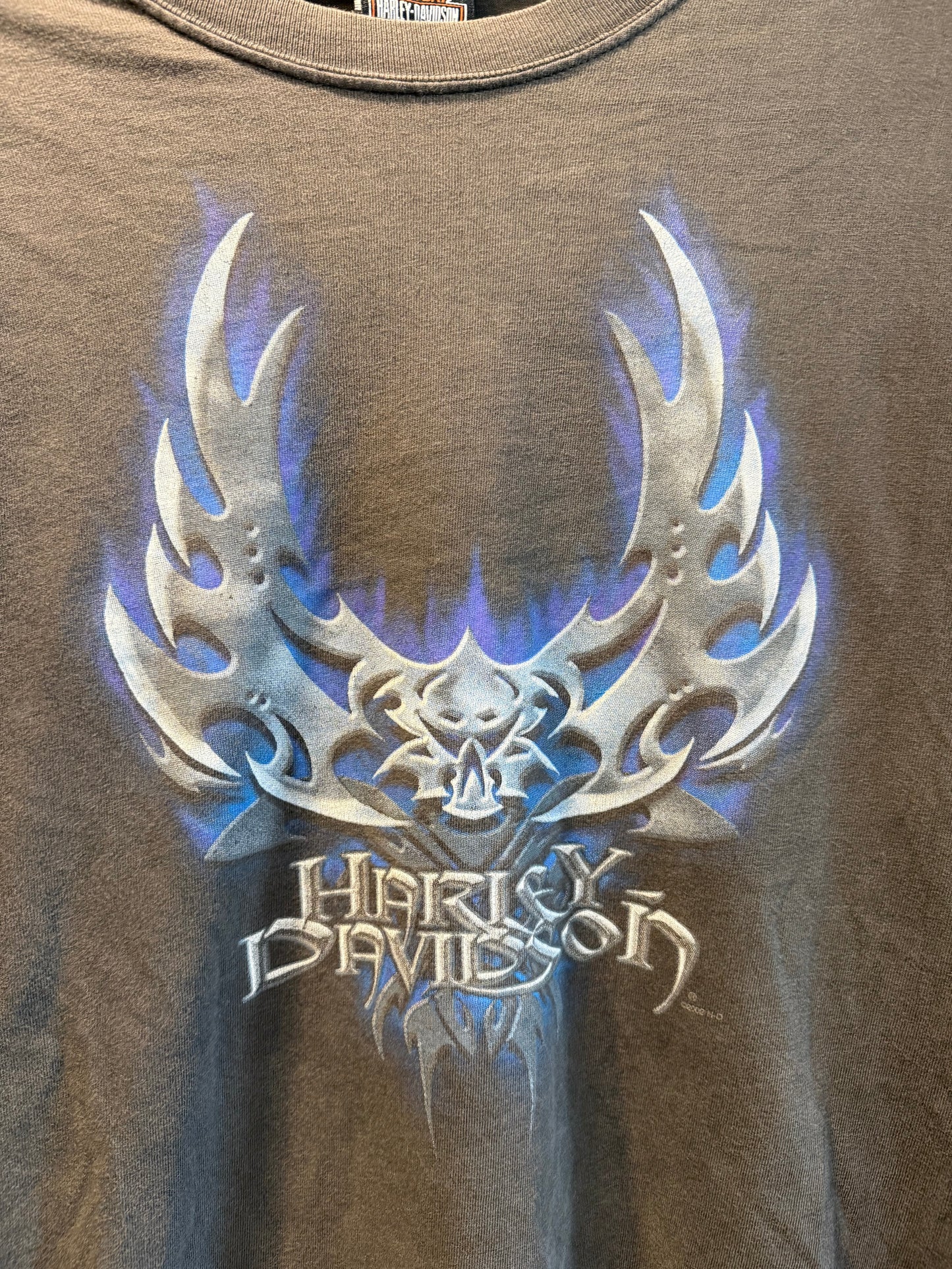 Vintage Harley Davidson Cyber Steel Long Sleeve T-Shirt- M