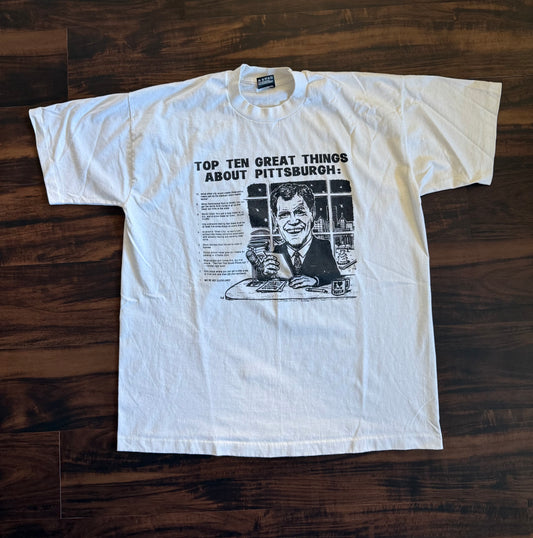 Vintage Top Ten Great Things About Pittsburgh T-Shirt- L