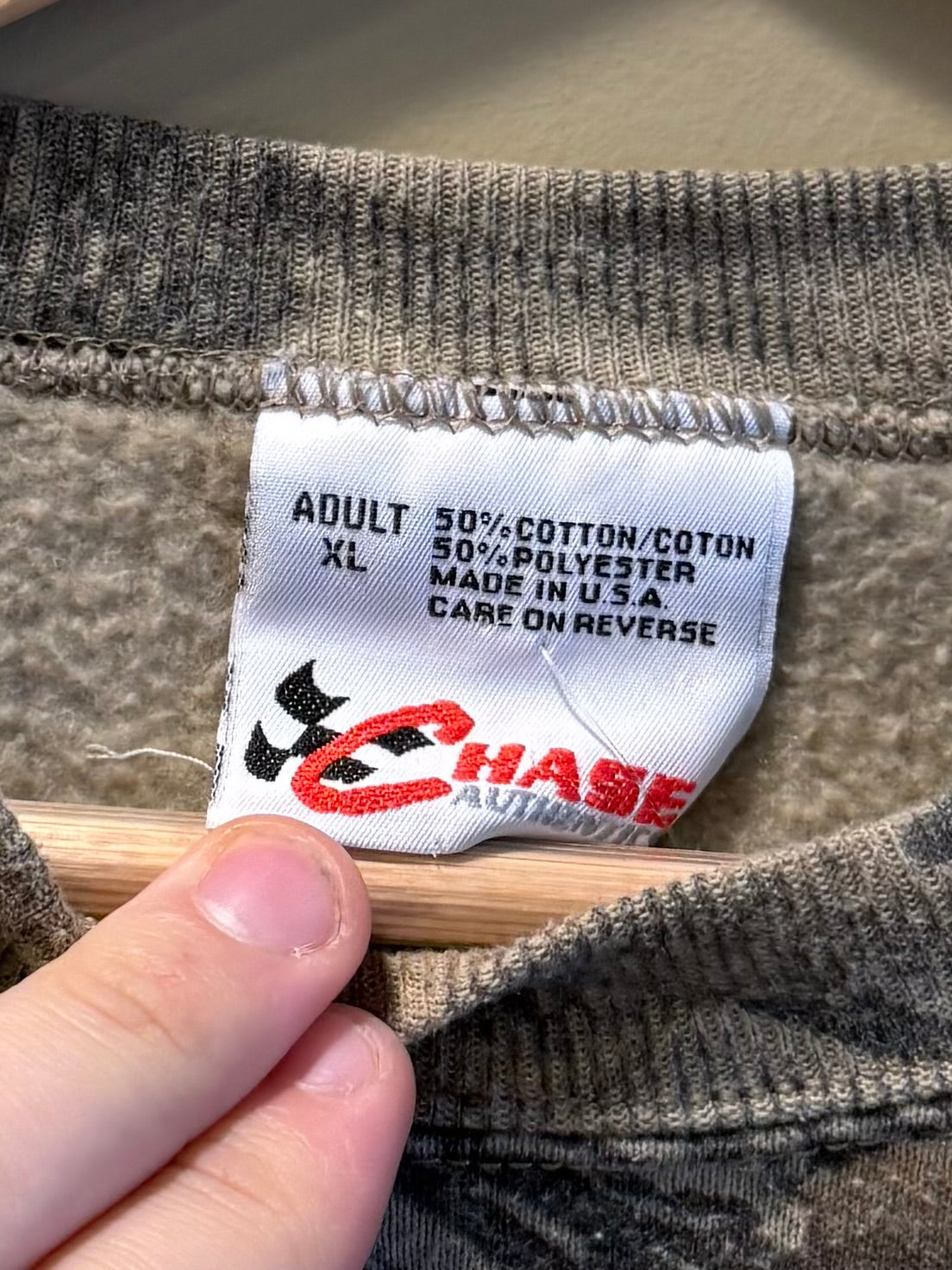 Vintage Chase Authentics RealTree Racing Camo Crewneck Sweatshirt- XL