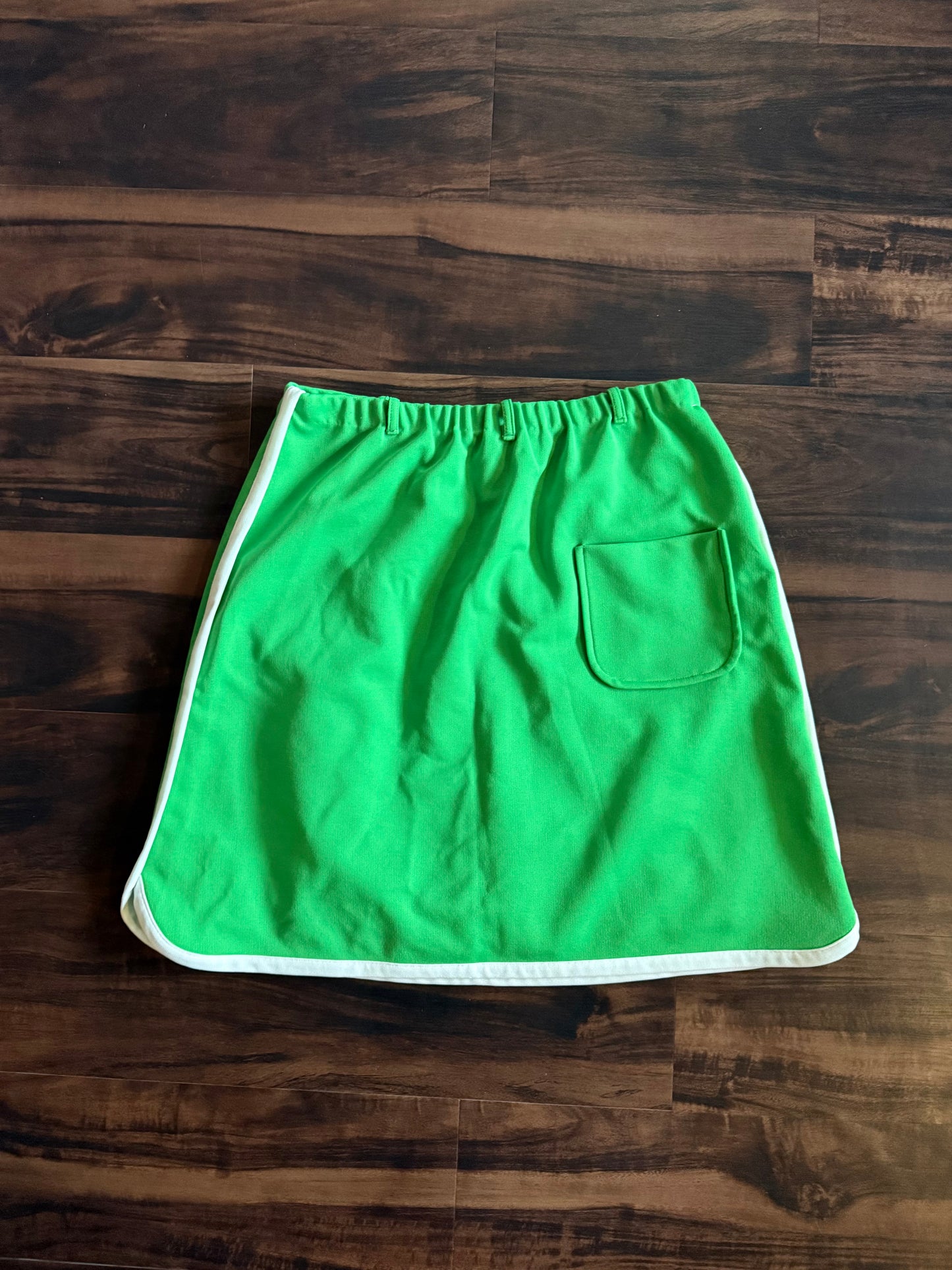 Vintage ‘70s Green Athletic Tennis Skirt- 32
