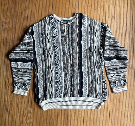 Vintage Croft & Barrow Textured 3D Knit Sweater- XL