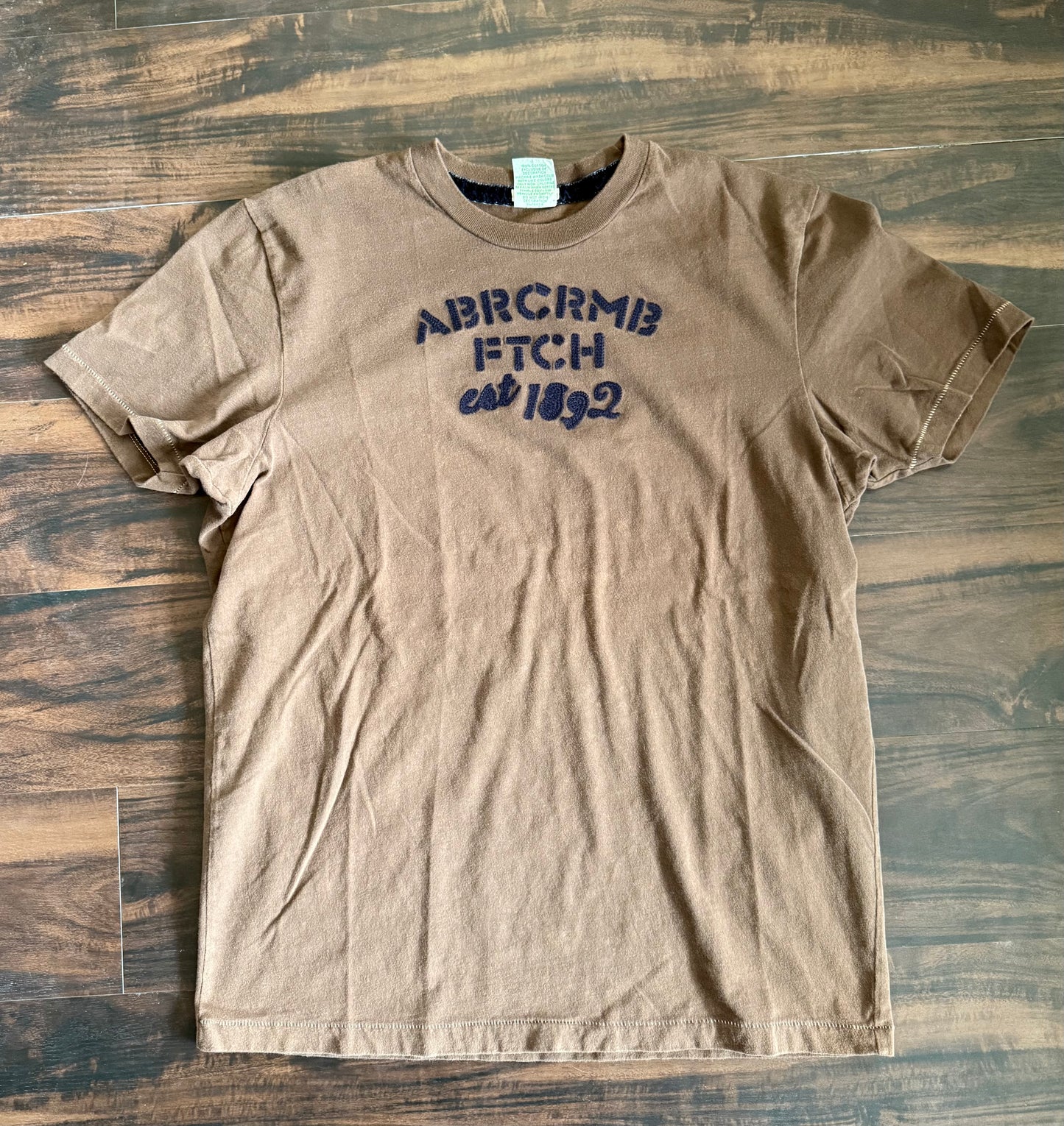Vintage Y2K Abercrombie & Fitch Brown Muscle T-Shirt- M