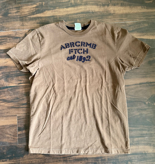 Vintage Y2K Abercrombie & Fitch Brown Muscle T-Shirt- M