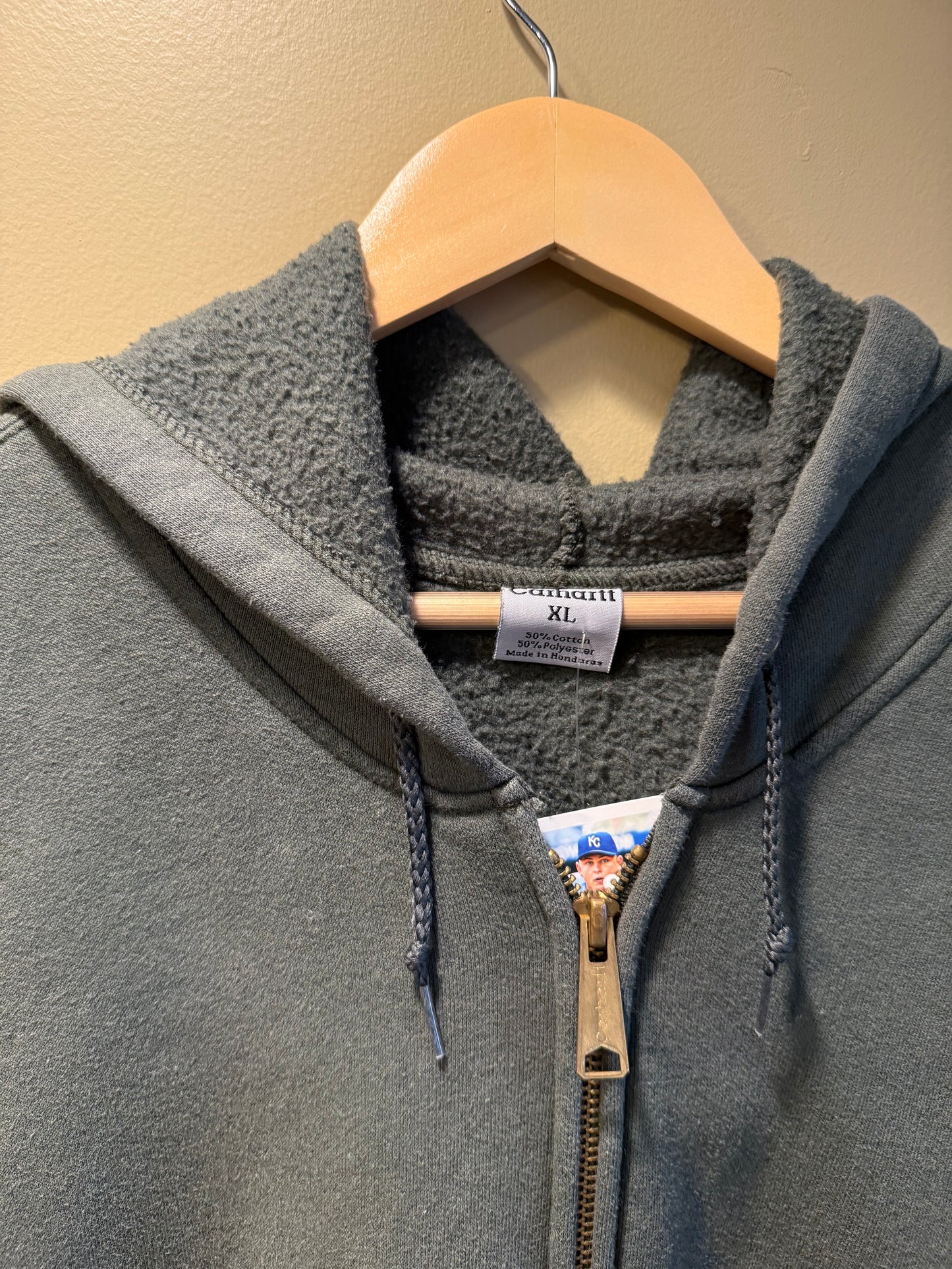 Vintage Carhartt Forest Green Zip-Up Hoodie Sweatshirt- XL