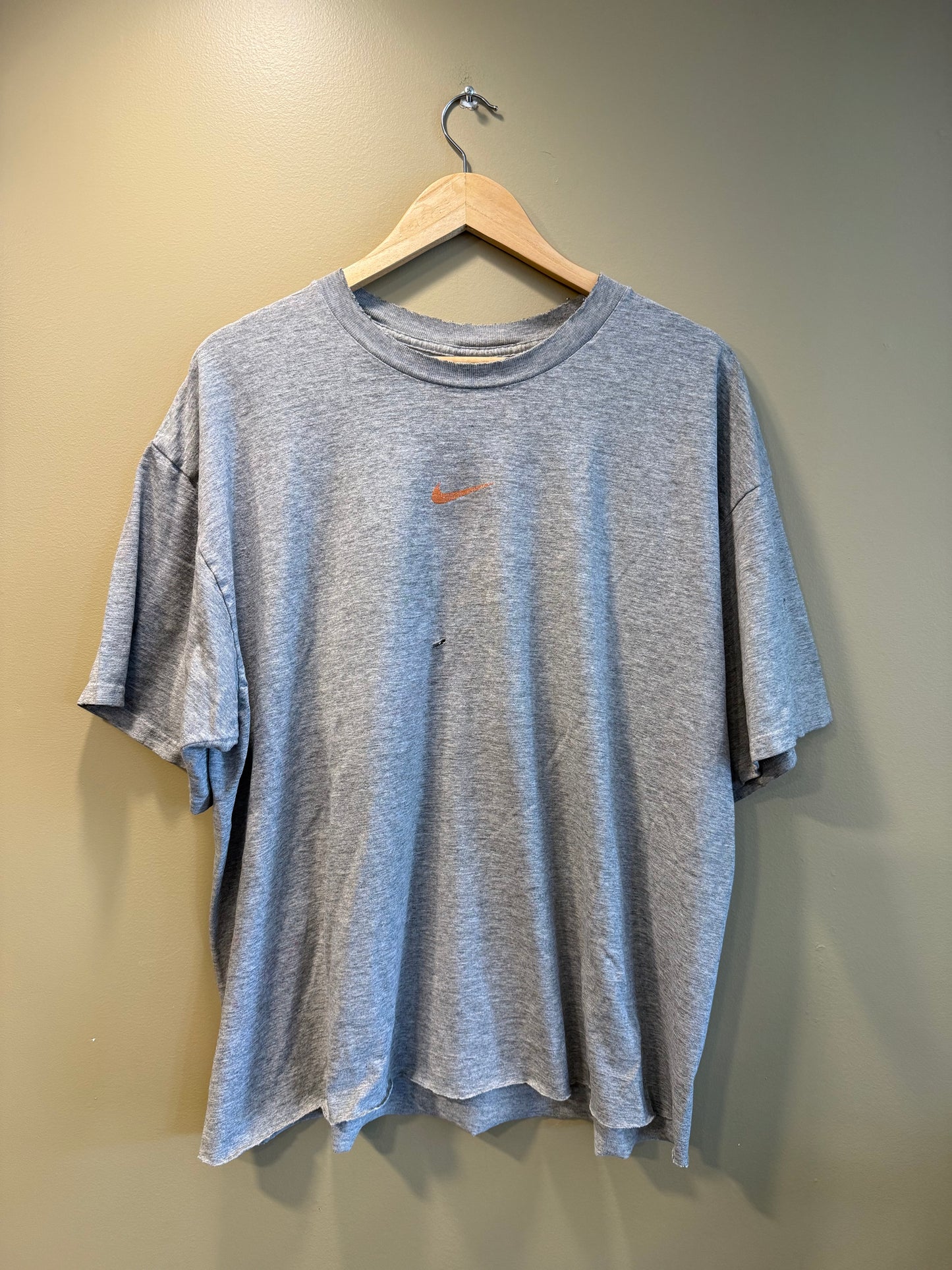Vintage Nike Air Gray Distressed T-Shirt- XL