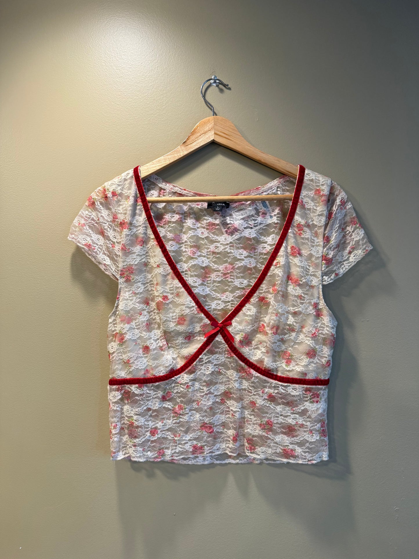 Vintage Y2K Beverly & Beck Floral Baby Doll T-Shirt- L