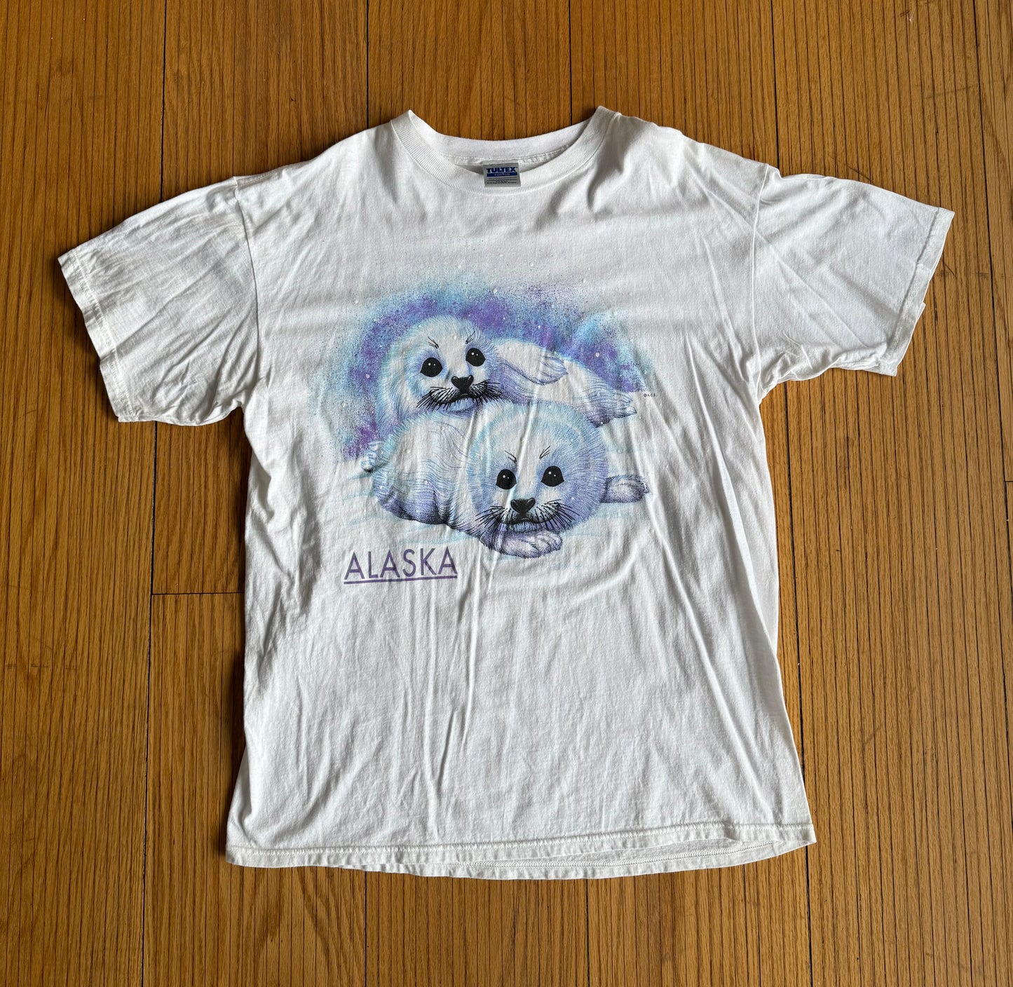 Vintage Alaska Seal Pups Nature T-Shirt- L