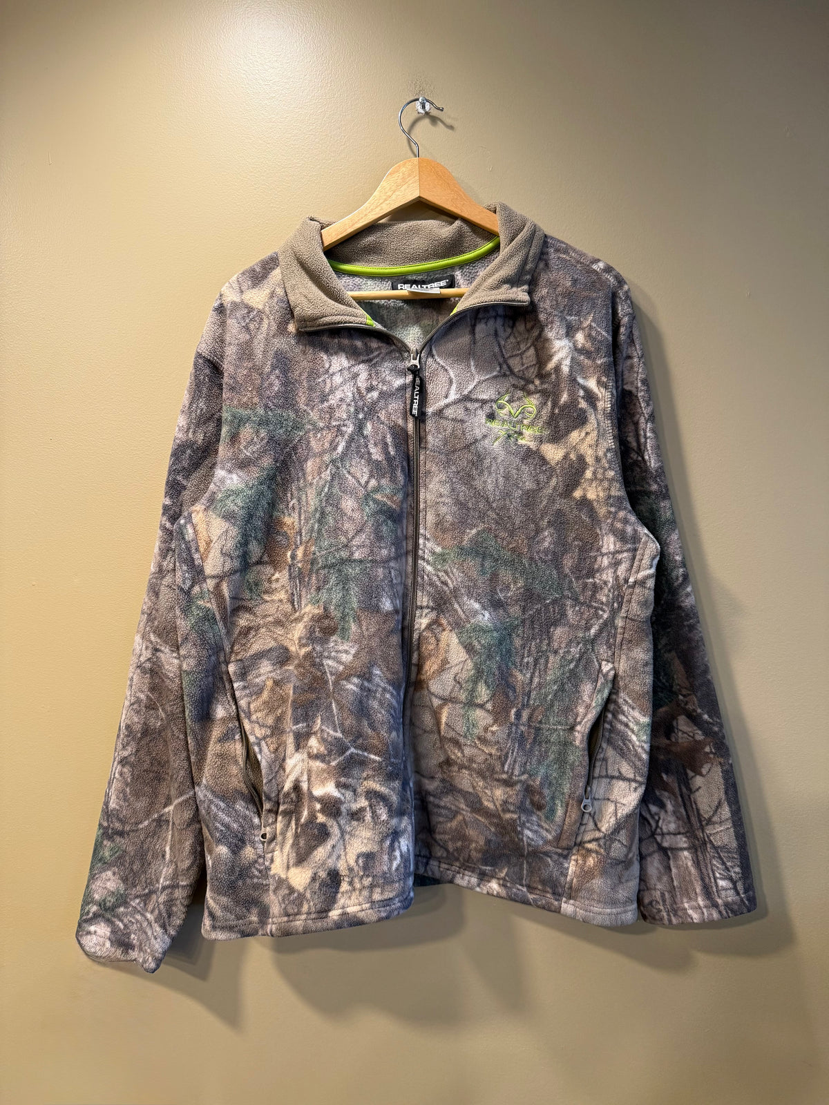 Vintage RealTree Camo Fleece Zip-Up Jacket- M