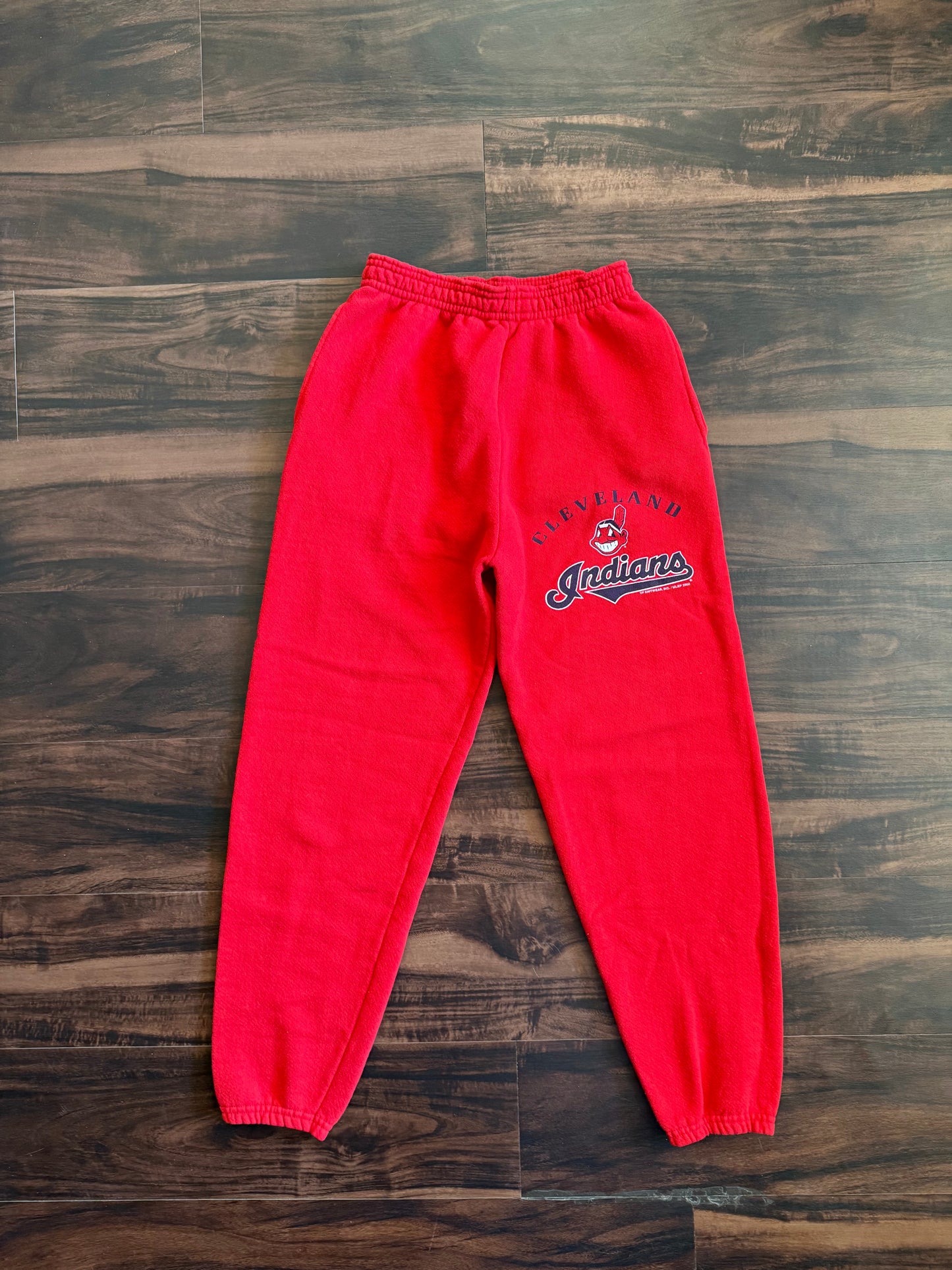 Vintage Cleveland Indians Red Sweatpants- 26x27