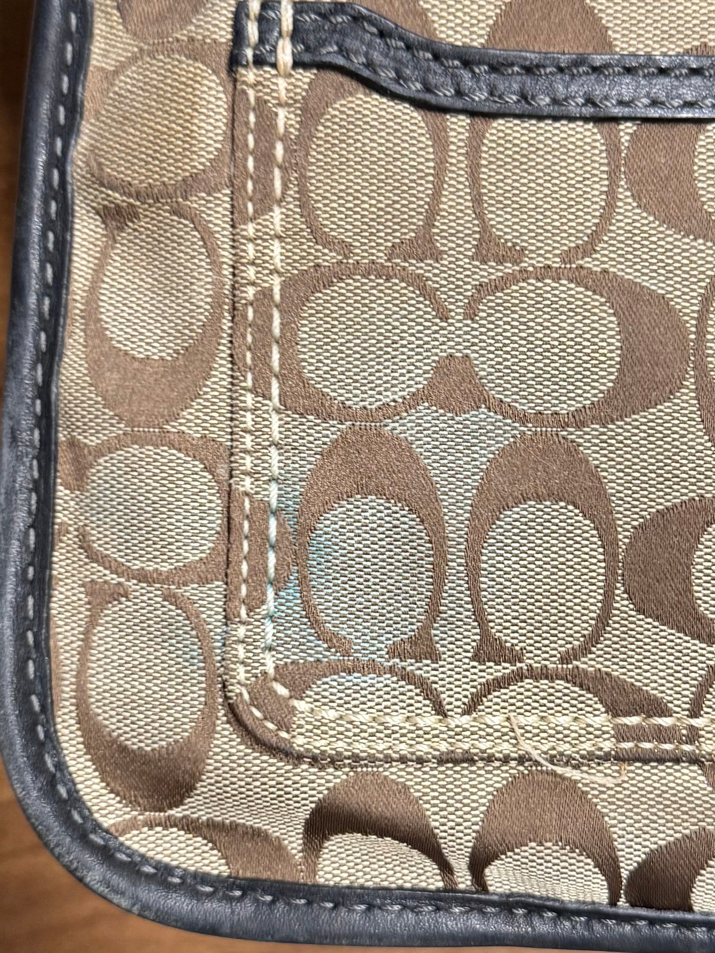 Vintage Coach 11434 Bleecker Signature Buckle Flap Shoulder Bag