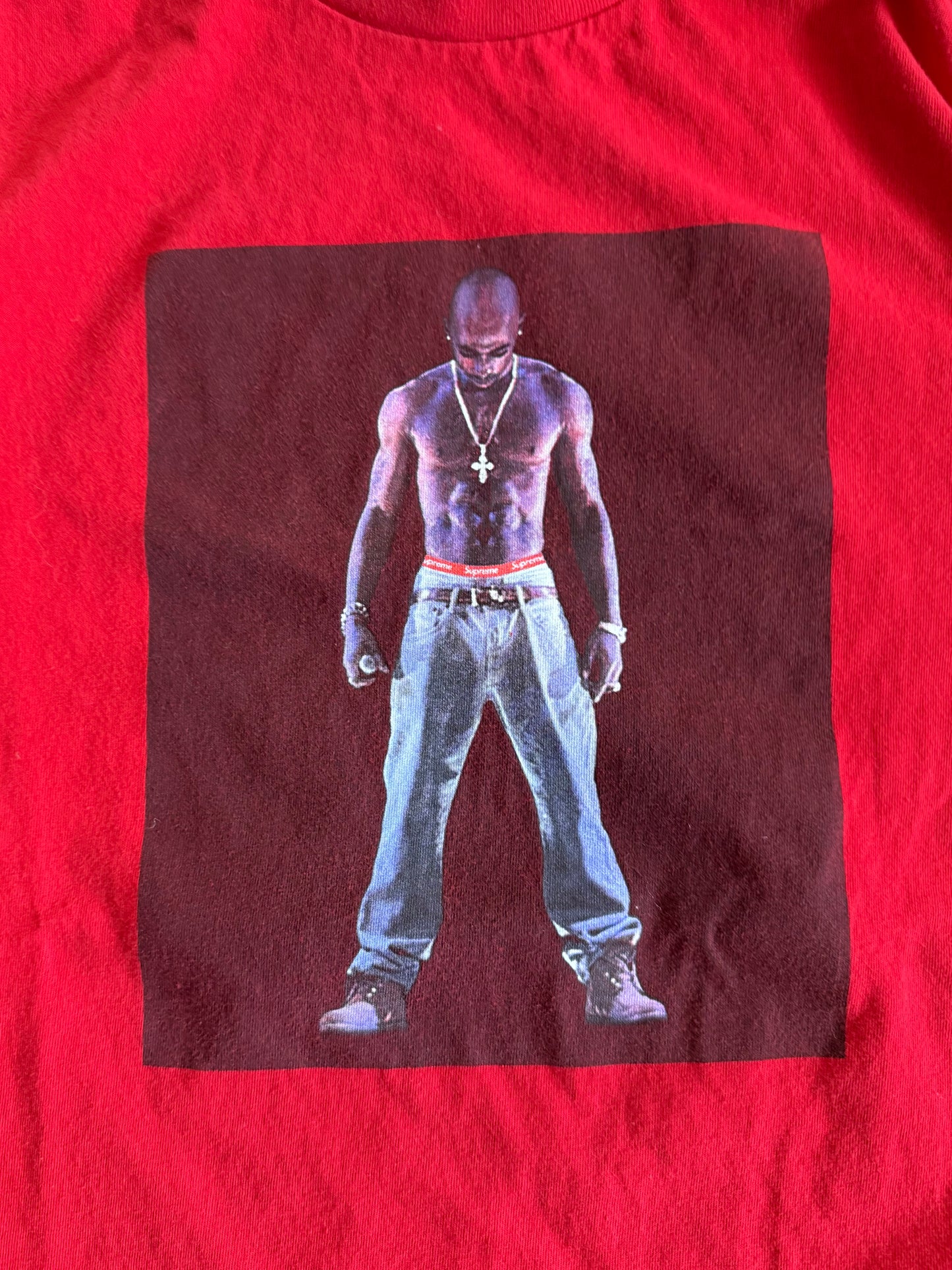 Supreme Tupac Hologram Red SS2020 T-Shirt- L