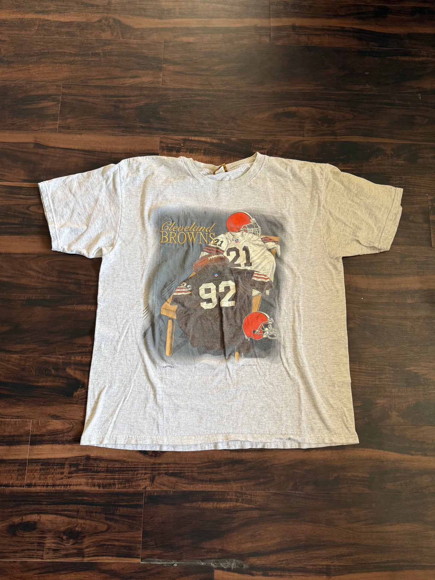 Vintage Nutmeg Cleveland Browns Football Gray T-Shirt- XL