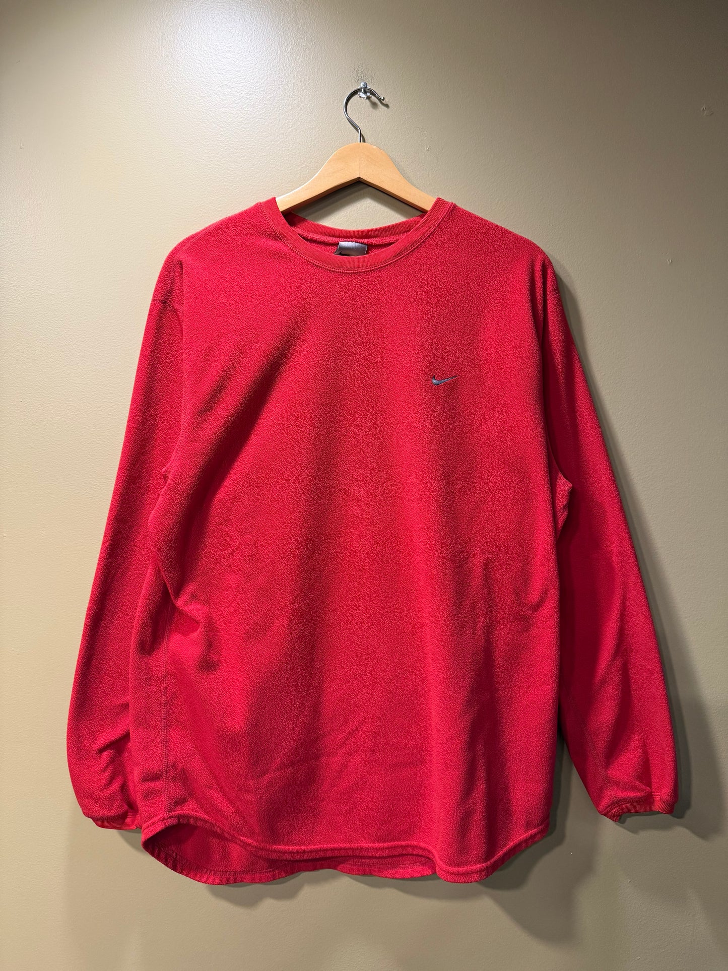 Vintage Nike Red Fleece Crewneck Sweatshirt- S