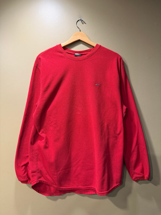 Vintage Nike Red Fleece Crewneck Sweatshirt- S