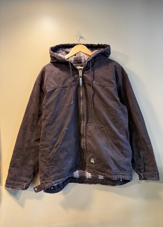 Vintage Berne Brown Flannel-Lined Heavyweight Jacket- XL