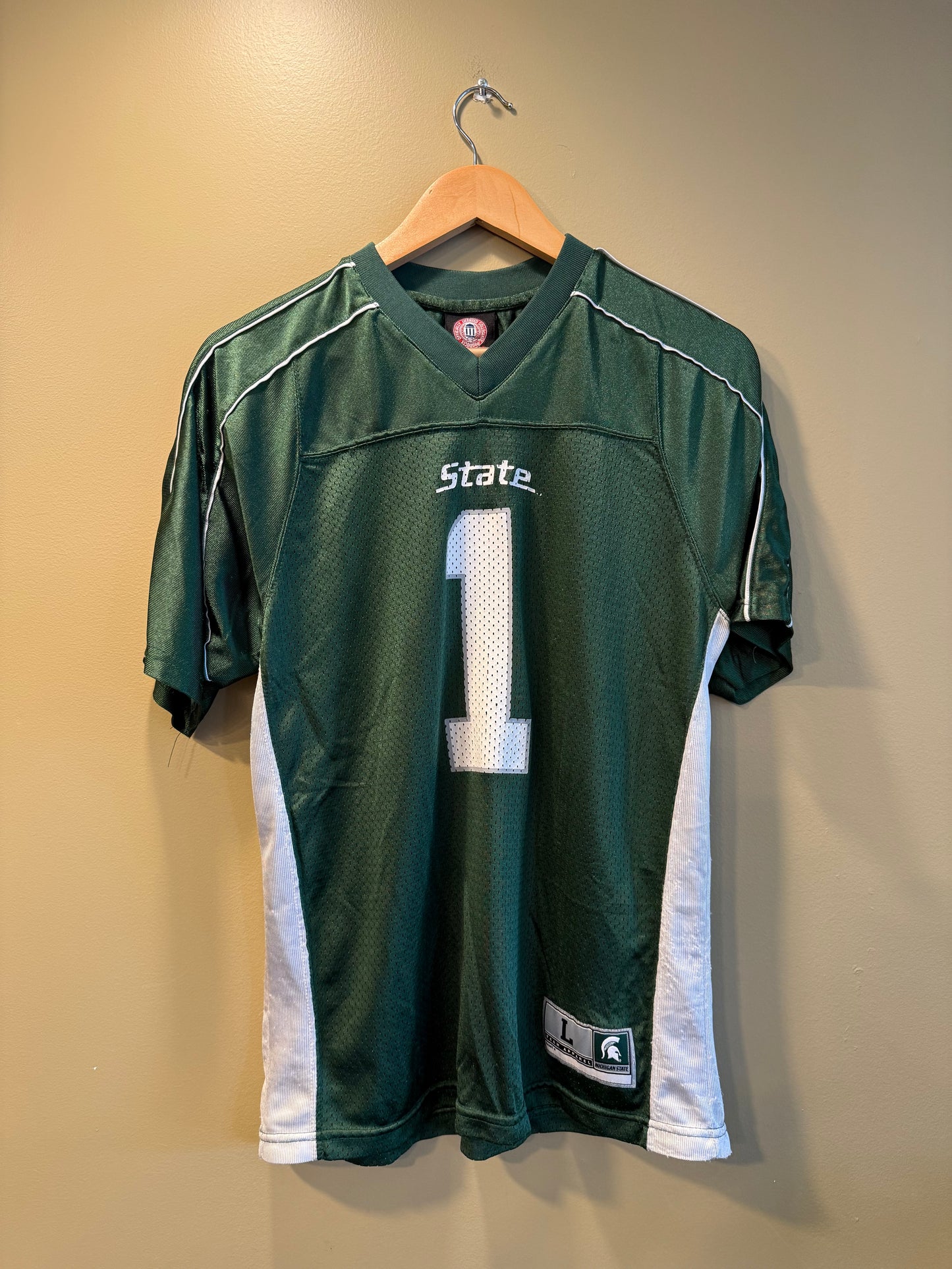 Vintage Michigan State University Green Football Jersey- M