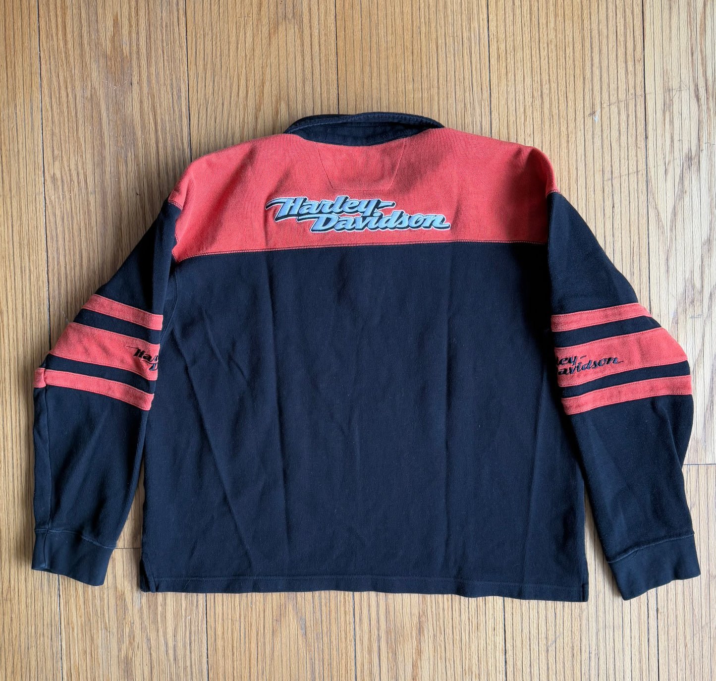 Vintage Harley Davidson Embroidered Collared Sweatshirt- XXL