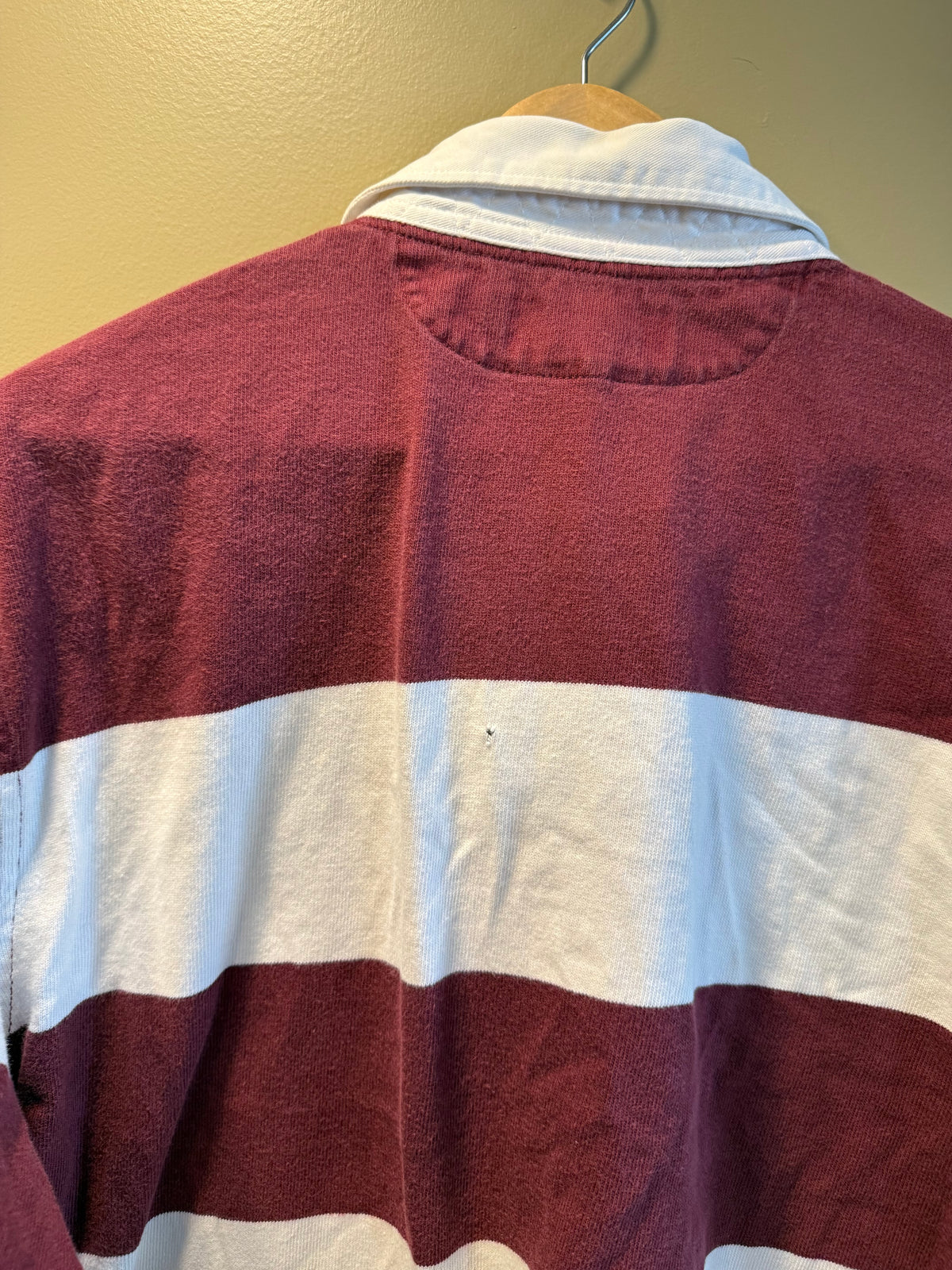 Vintage Polo Ralph Lauren Crimson & White Rugby Shirt- XL