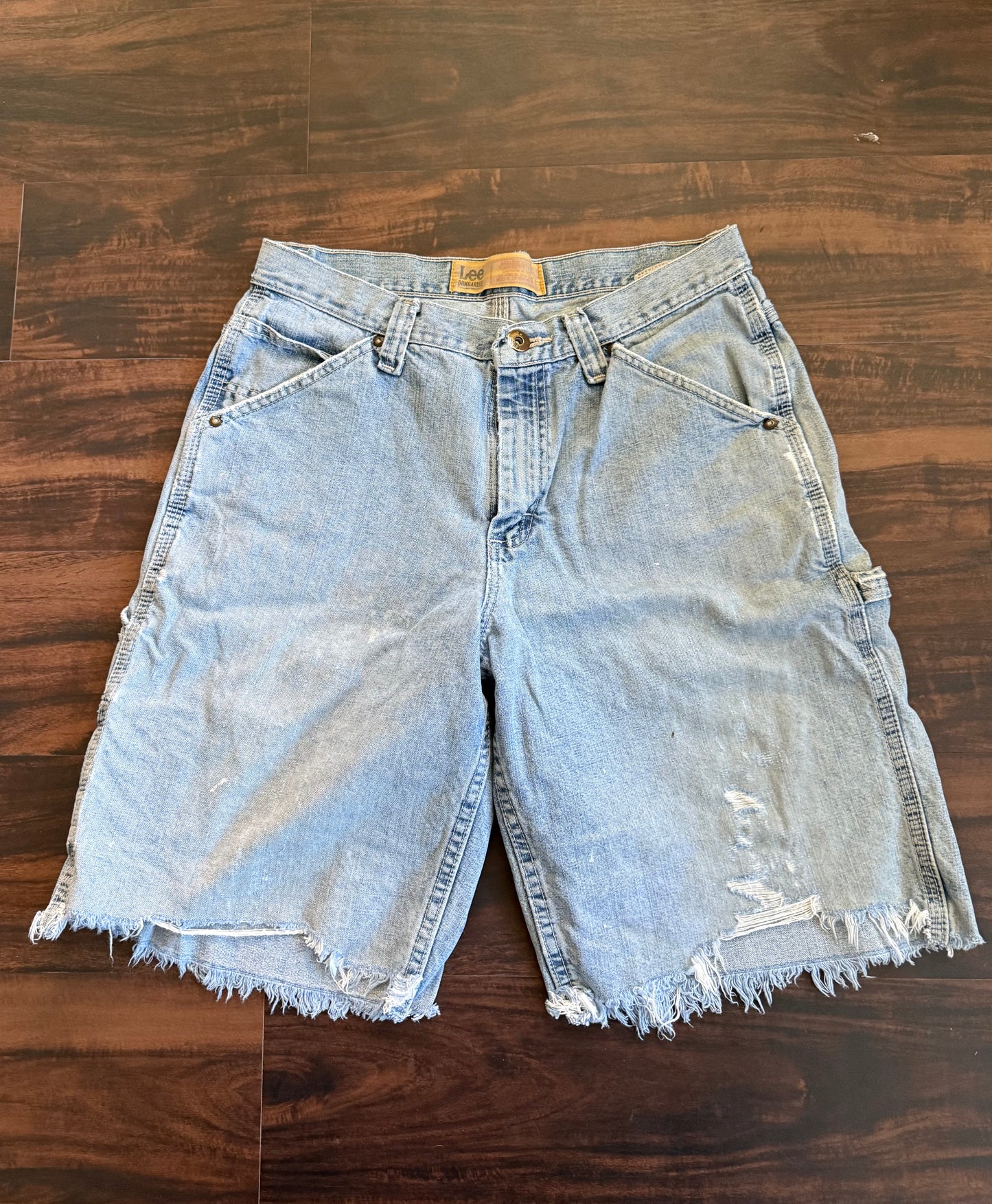 Vintage Lee Dungarees Distressed Denim Jean Shorts- 30