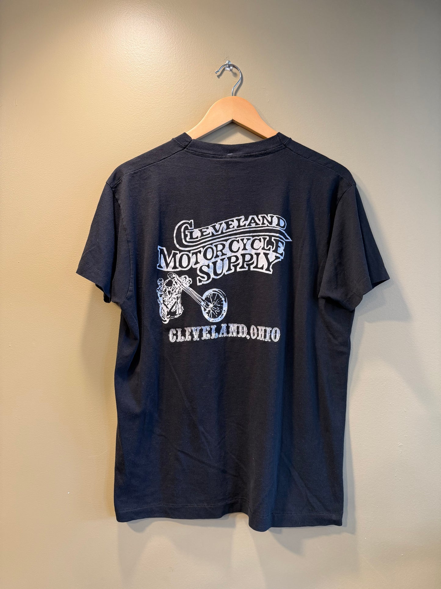 Vintage Cleveland Motorcycle Supply Black T-Shirt- L