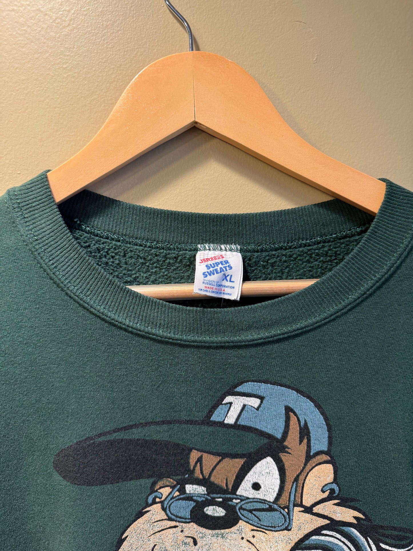 Vintage Looney Tunes Taz Streetwear Crewneck Sweatshirt- XL