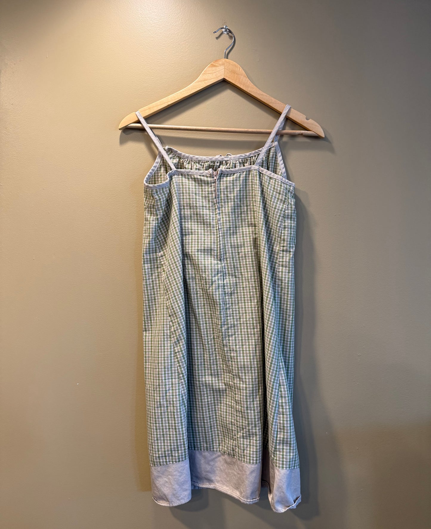 Vintage Cupid Green Plaid Dress- M