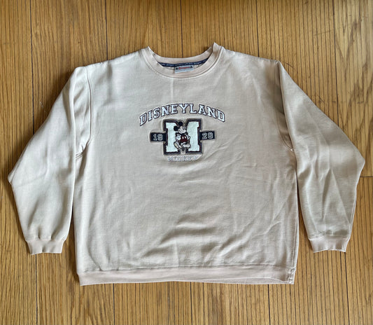 Vintage Disney Mickey Mouse Tan Sweatshirt- XL