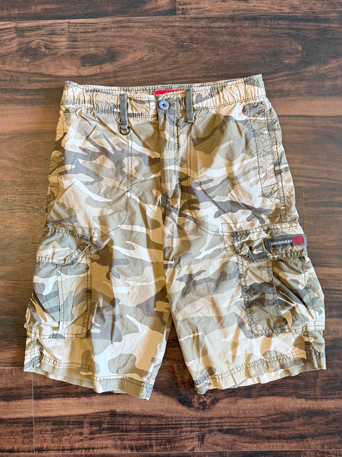 Vintage Union Bay Military Camouflage Cargo Shorts- 28