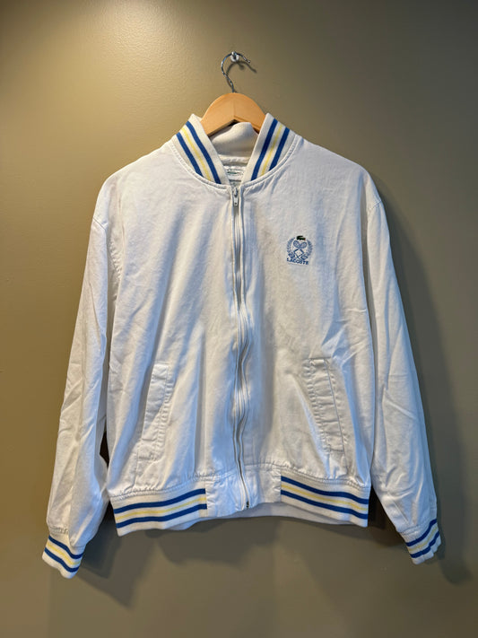 Vintage 80s Izod Lacoste Tennis White Athletic Jacket- M