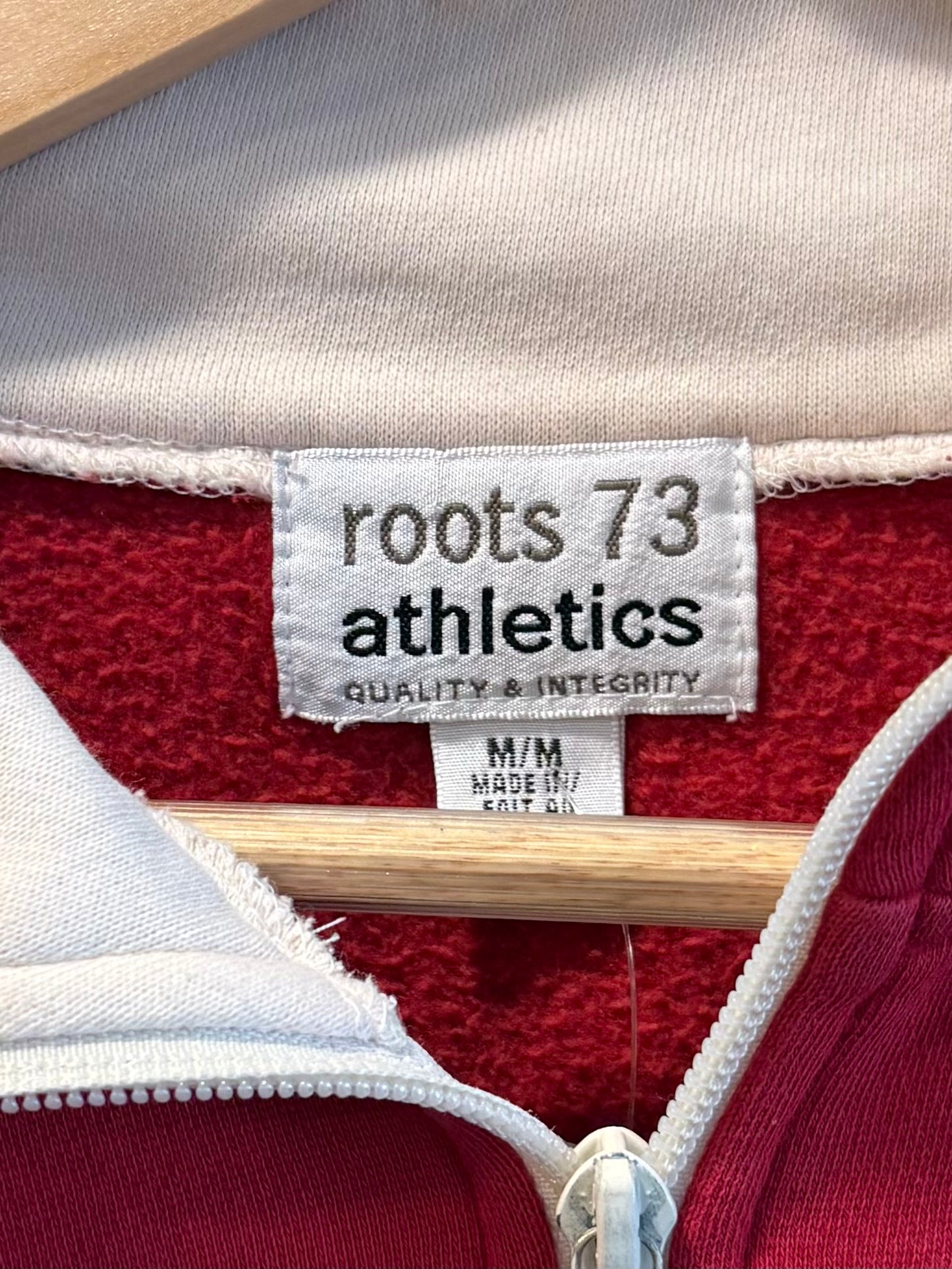 Vintage Roots Canada Red Athletic Full-Zip Sweatshirt- M