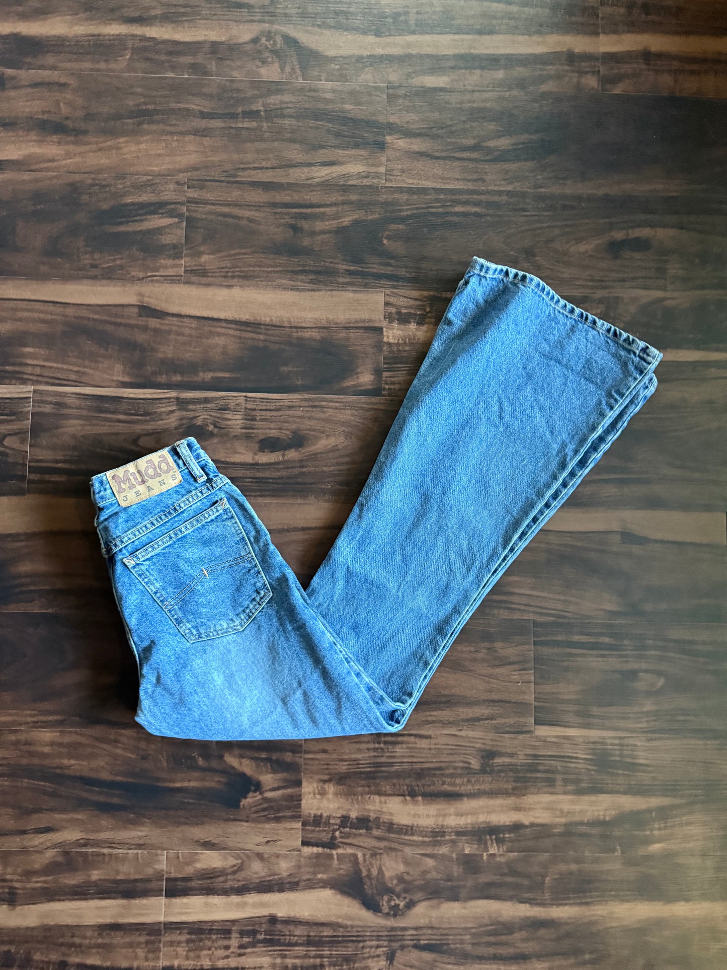 Vintage Y2K Mudd Jeans Wide Leg Flared Denim Jeans- 27x32