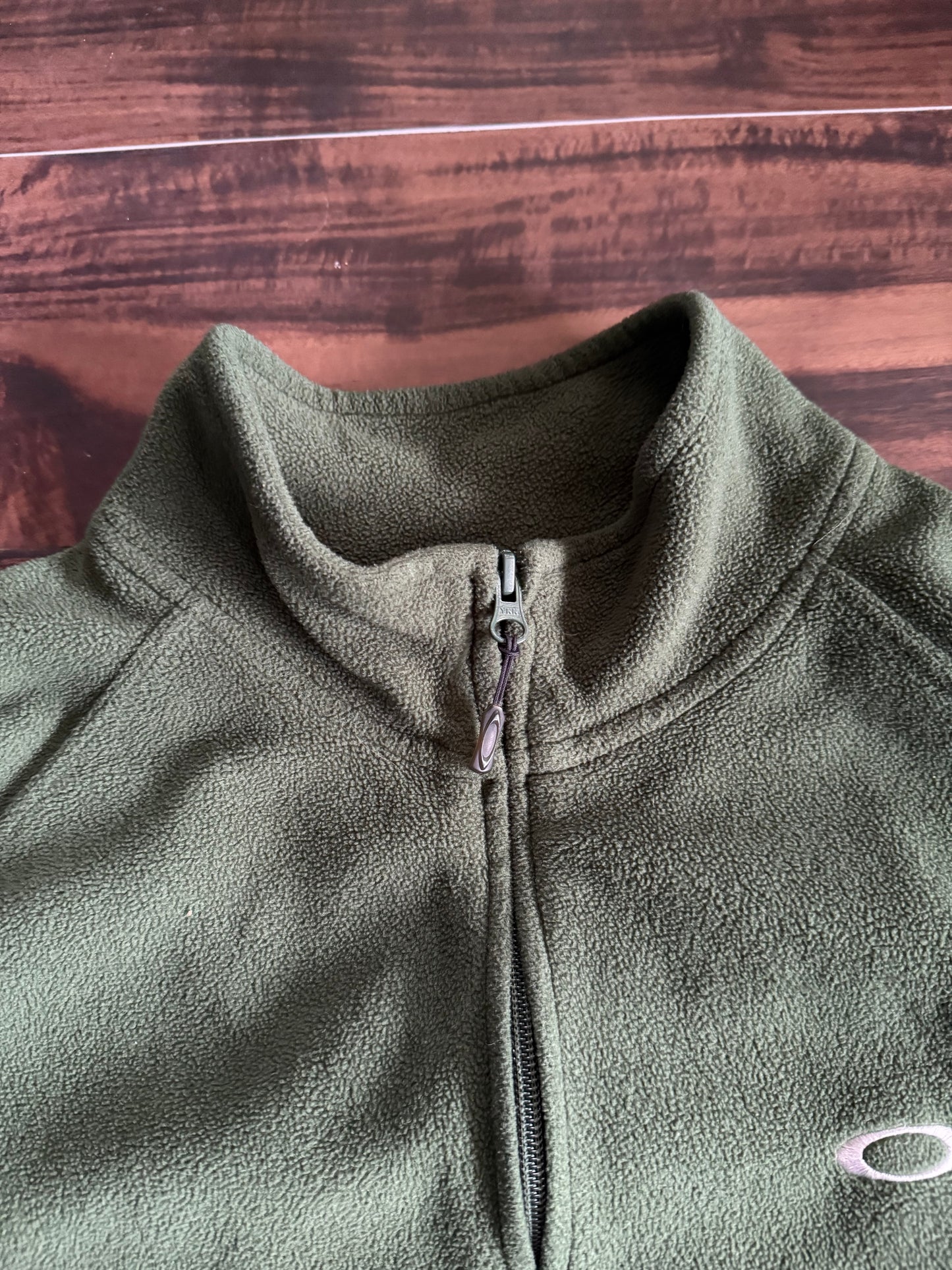 Vintage Oakley Forrest Green Full-Zip Tech Fleece Jacket- XL