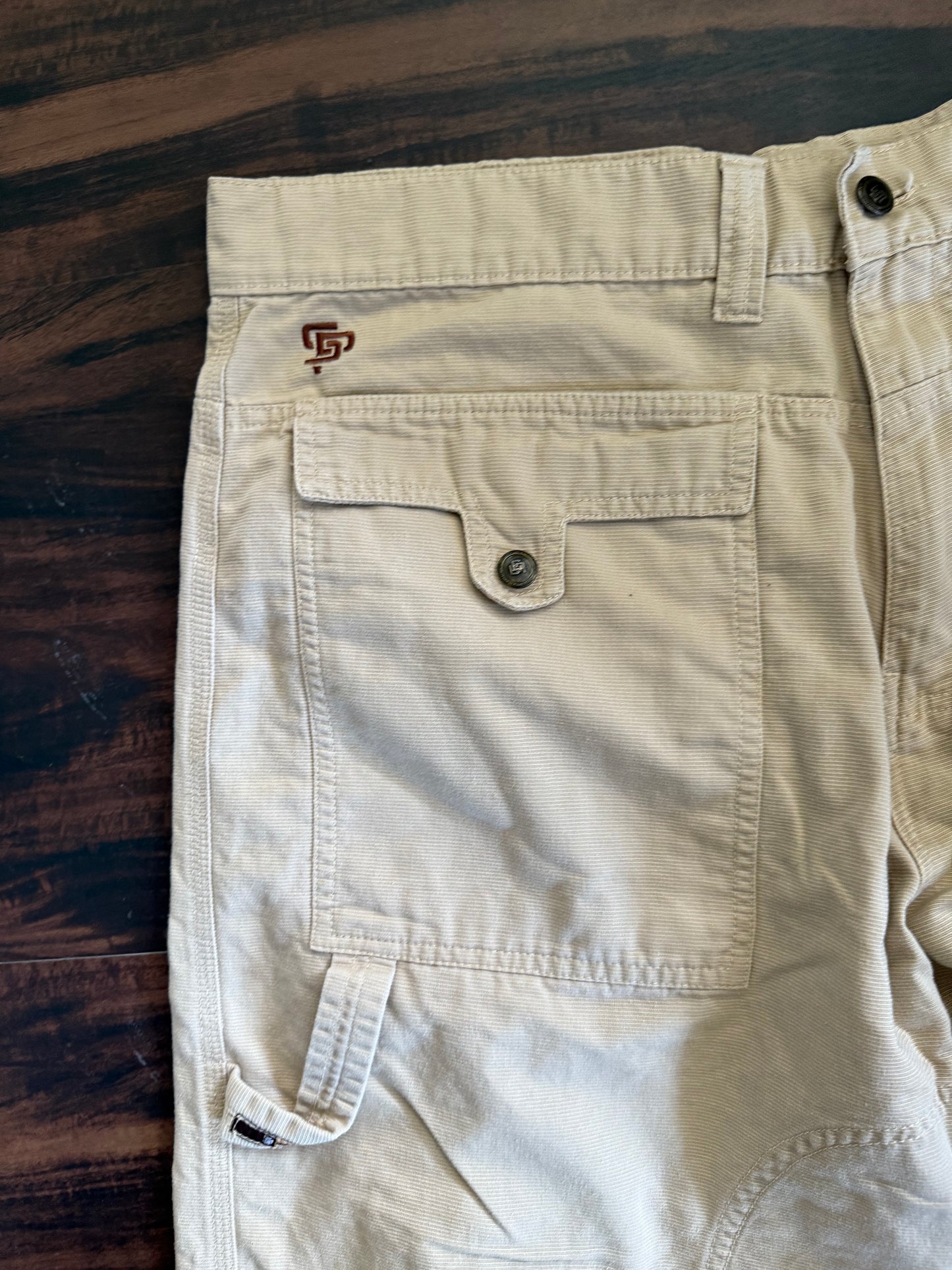 Vintage Y2K State Property Streetwear Light Tan Baggy Pants- 38x31