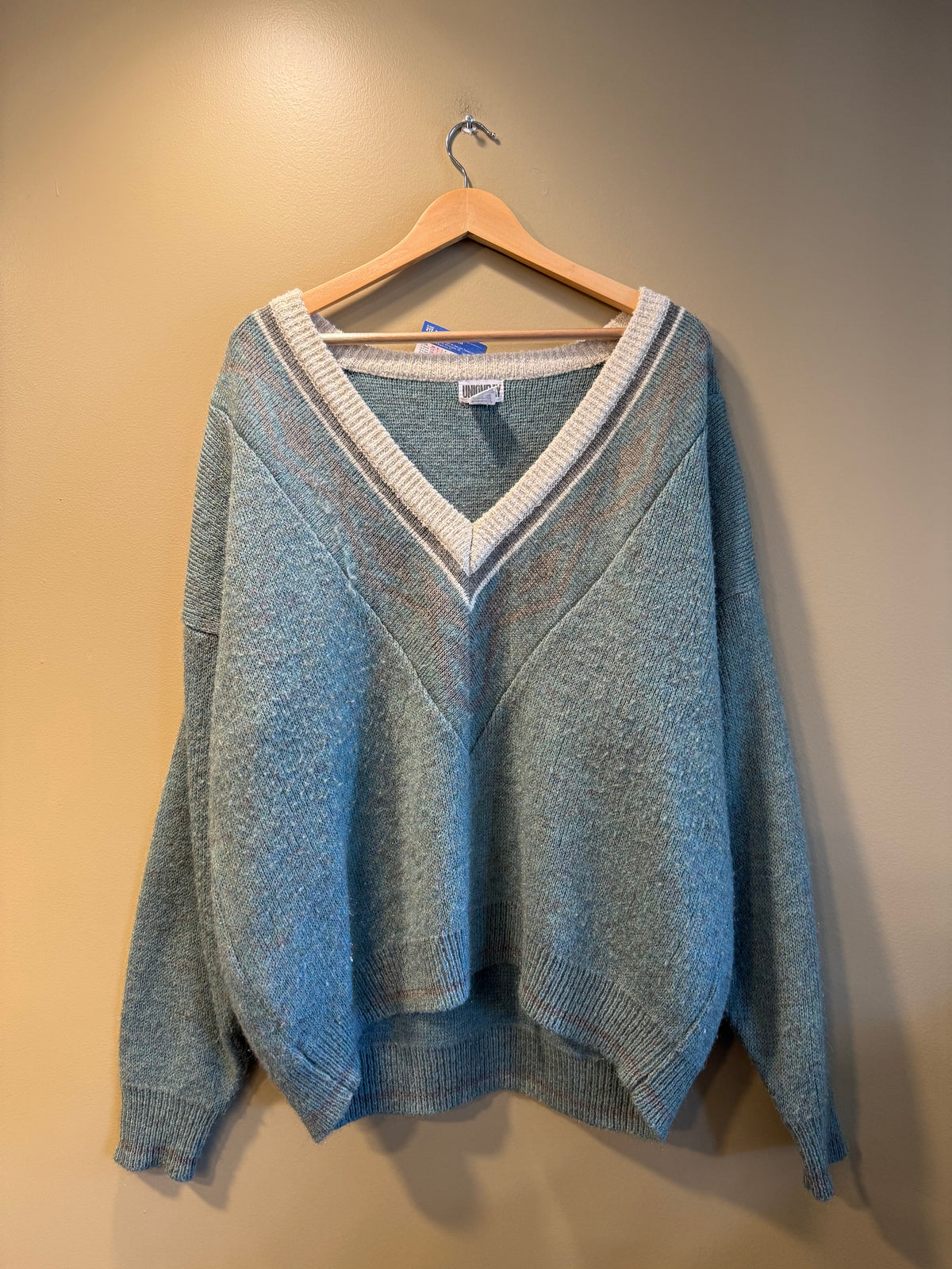 Vintage Union Bay Seafoam V-Neck Sweater- XL