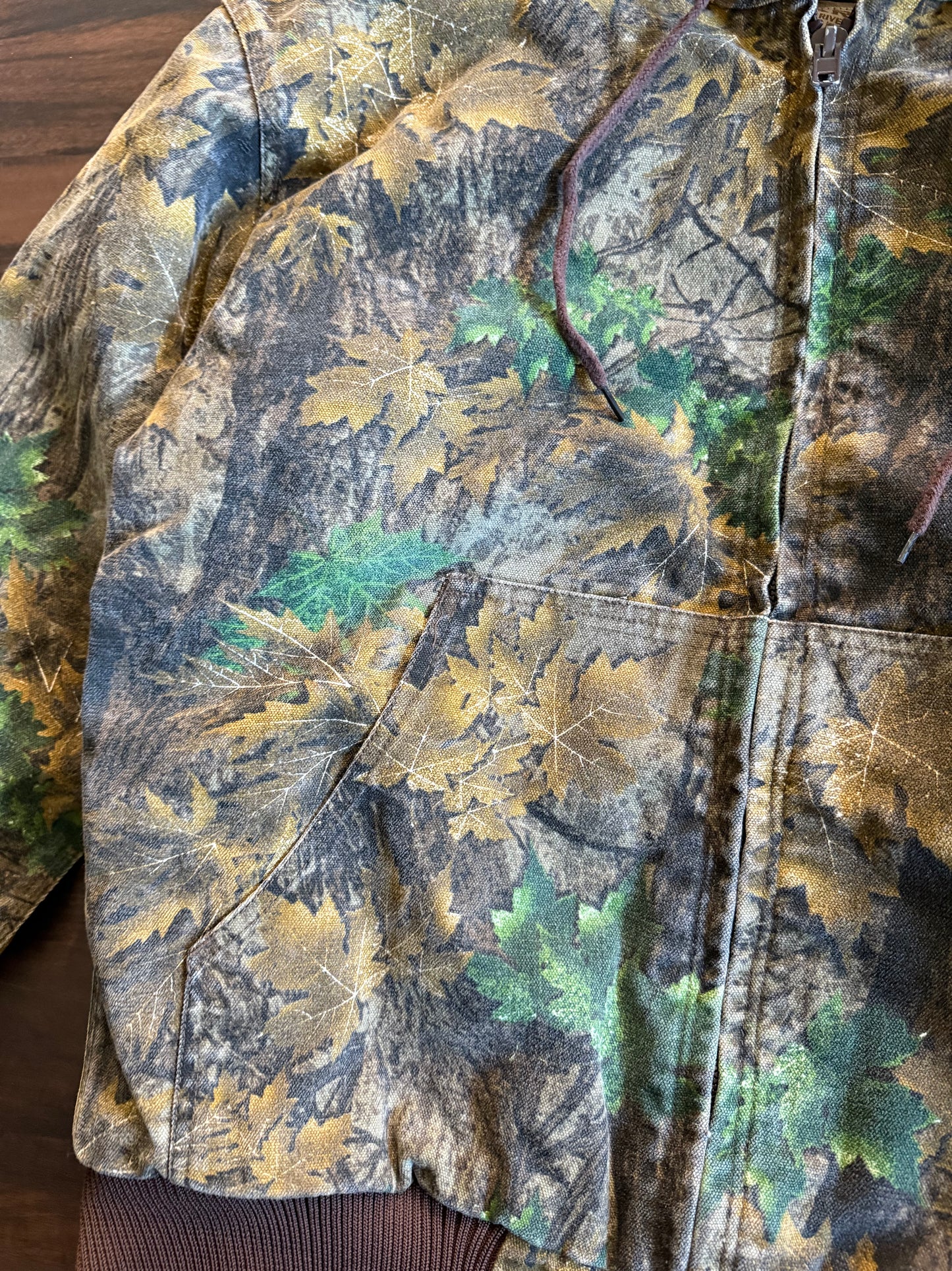 Vintage Bear Tree Camouflage Heavyweight Canvas Jacket- M