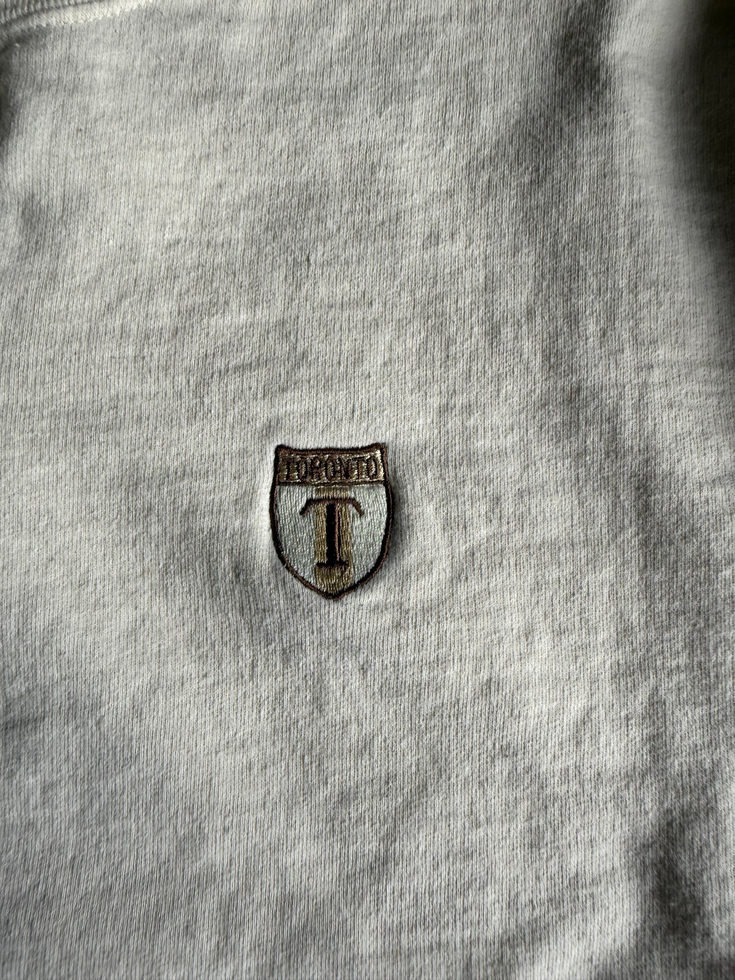 Vintage Toronto Off White Buttoned Crewneck Sweatshirt- L