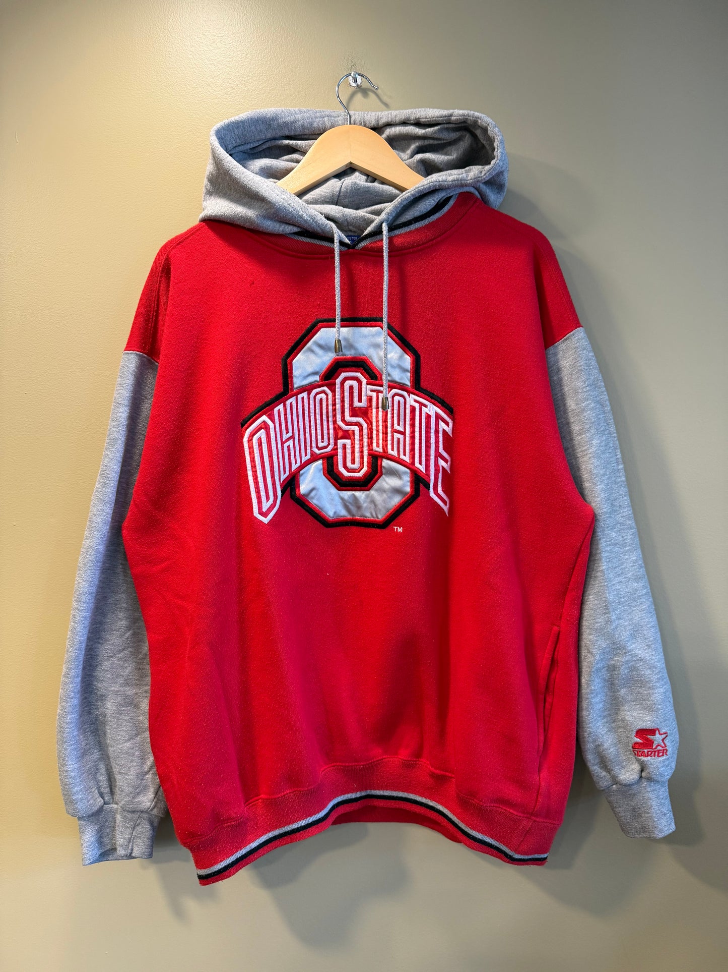 Vintage Ohio State Starter Red Hoodie Sweatshirt- L