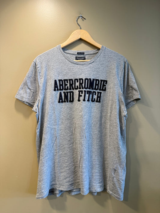 Vintage Abercrombie & Fitch Gray Embroidered T-Shirt- L