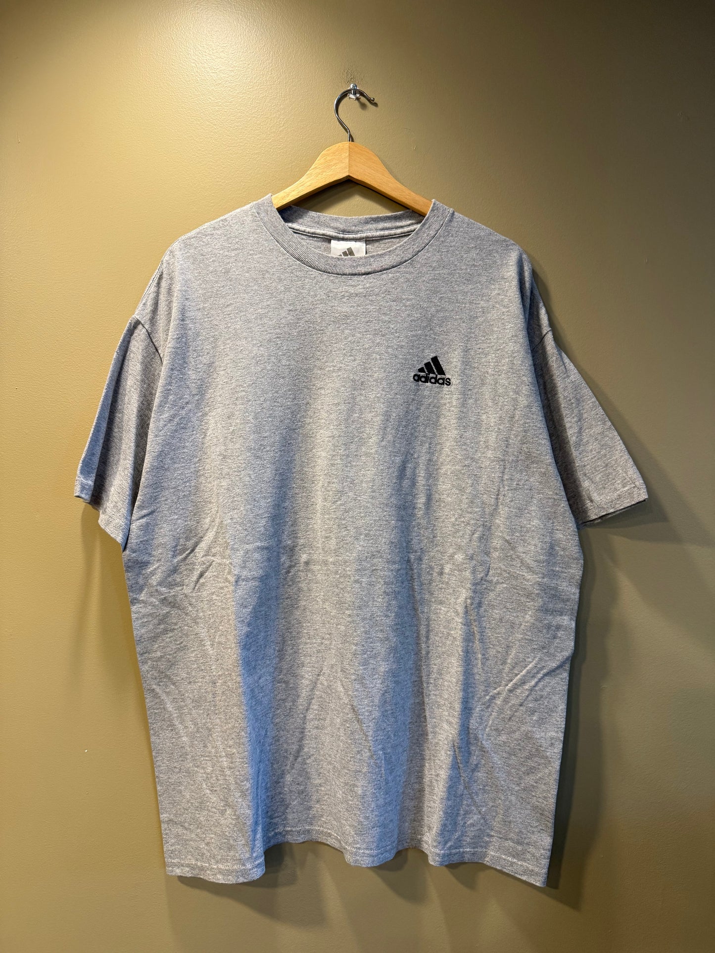 Vintage Adidas Gray Logo T-Shirt- L