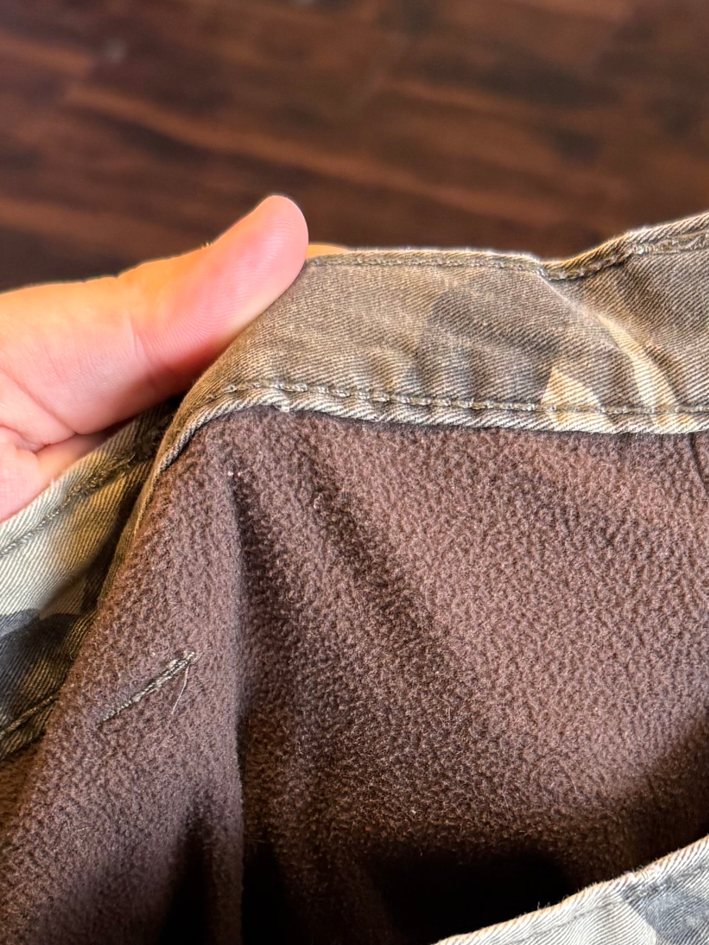 Vintage Wrangler Fleece-Lined Camouflage Cargo Pants- 36x30