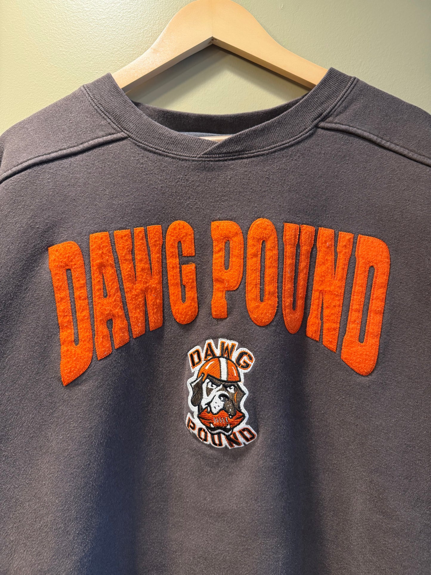 Vintage Cleveland Browns NFL Brown Dawg Pound Crewneck Sweatshirt- XL