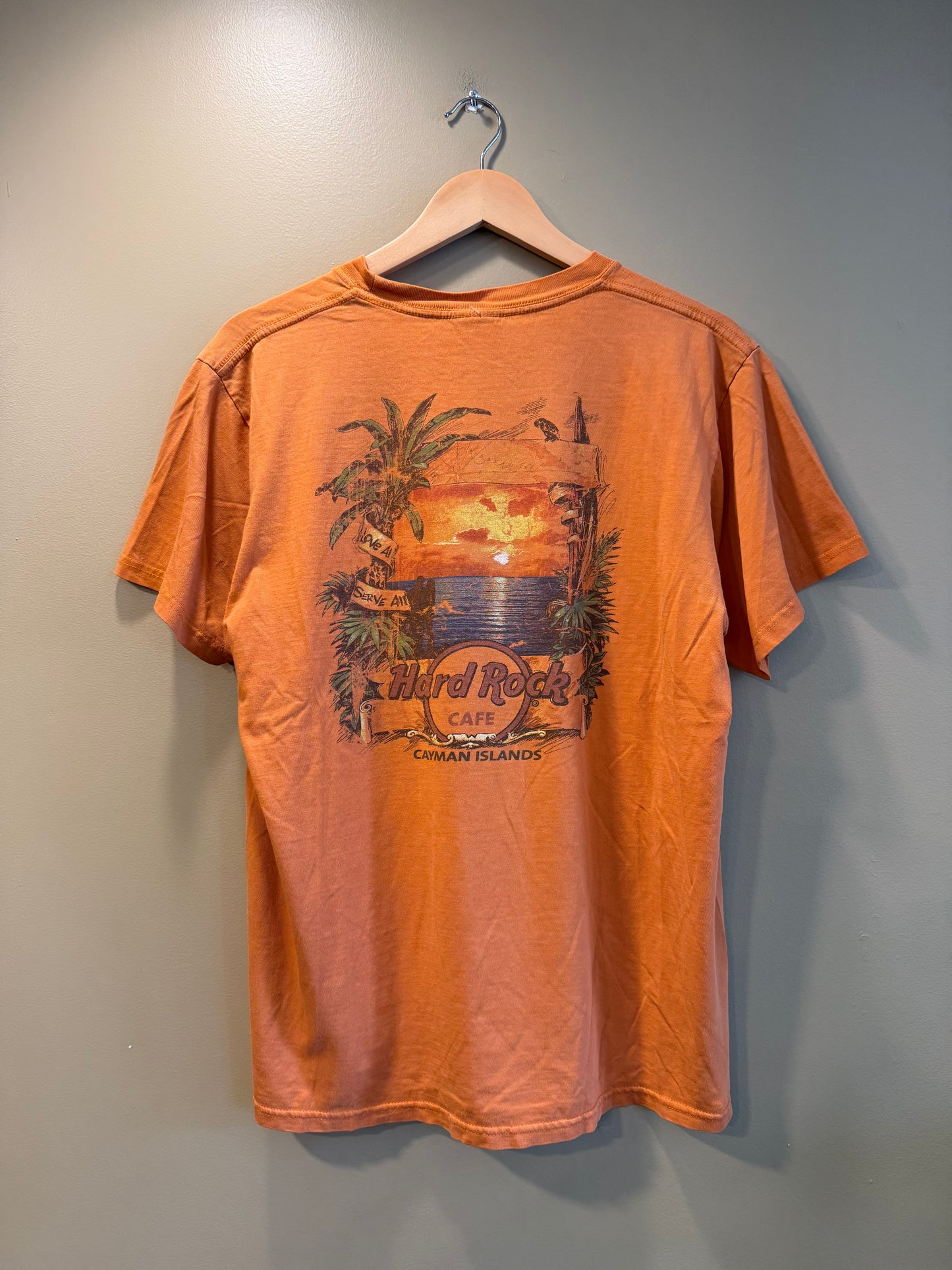 Vintage Hard Rock Cafe Orange Cayman Islands T-Shirt- L